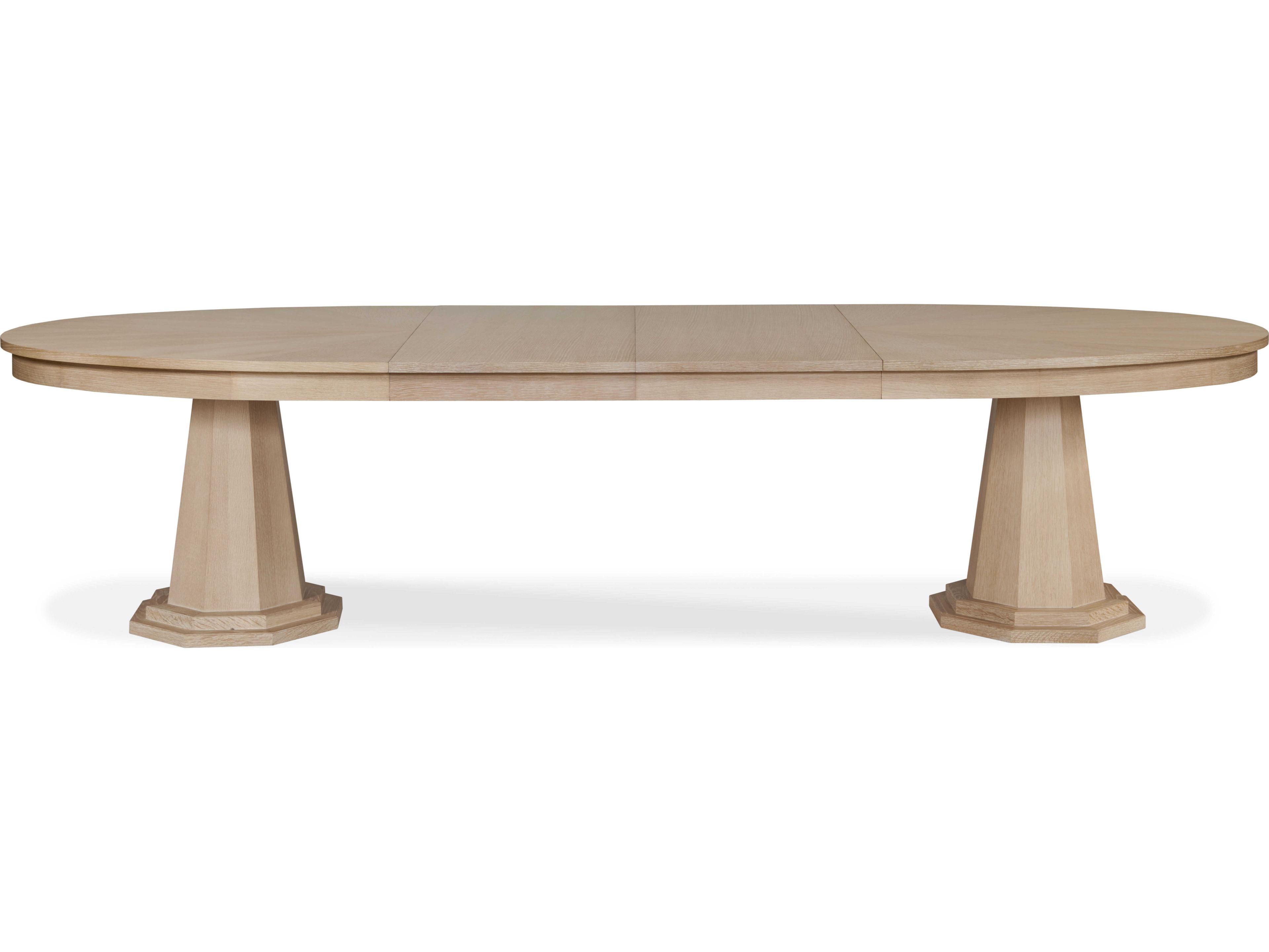 Century Furniture Maison-47 Oval Wood Blonde Cerused Dining Table