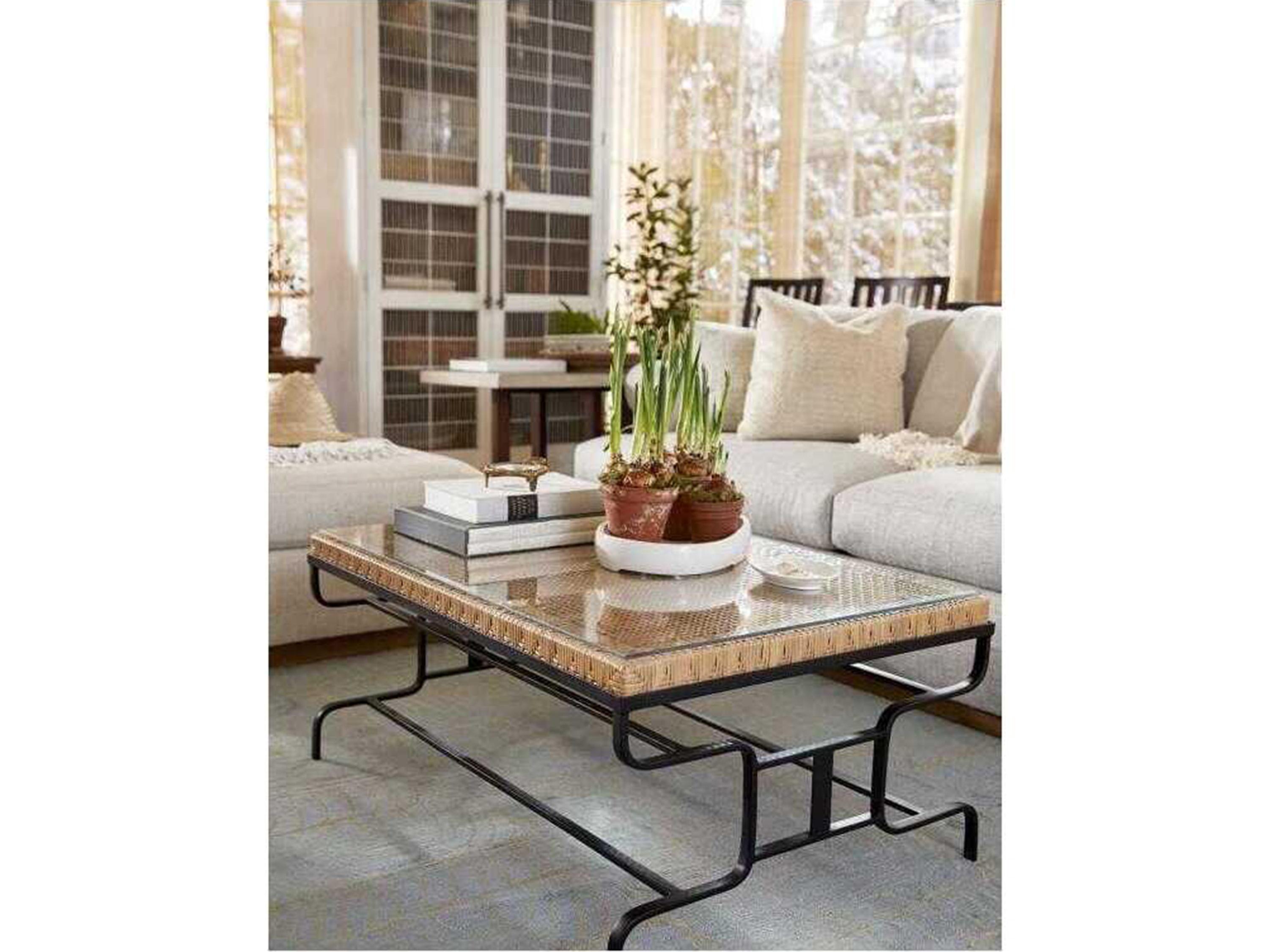 Century Furniture Thomas Obrien Rectangular Glass Coffee Table