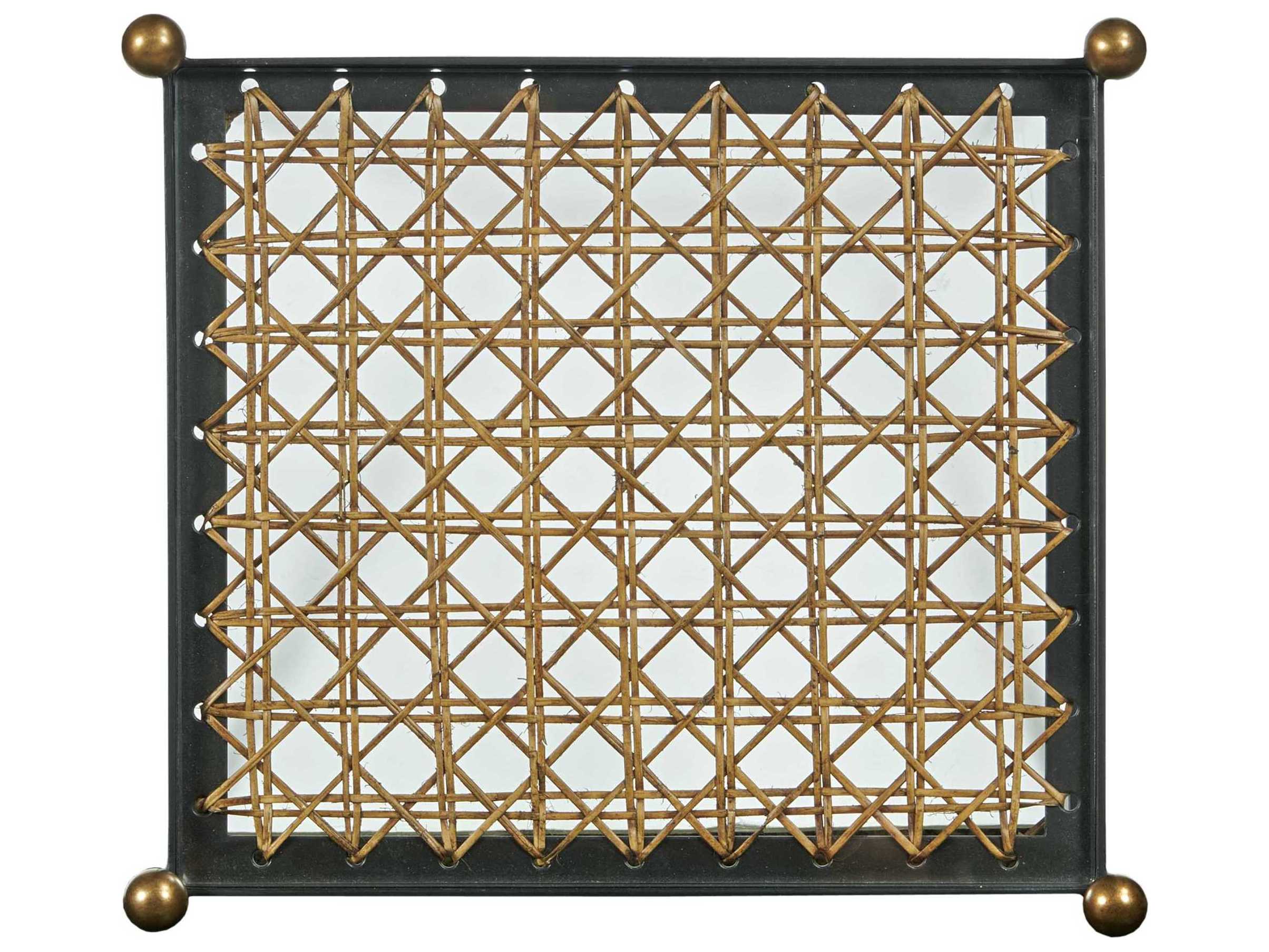 Century Furniture Thomas Obrien Rectangular Glass Rustic Black End Table