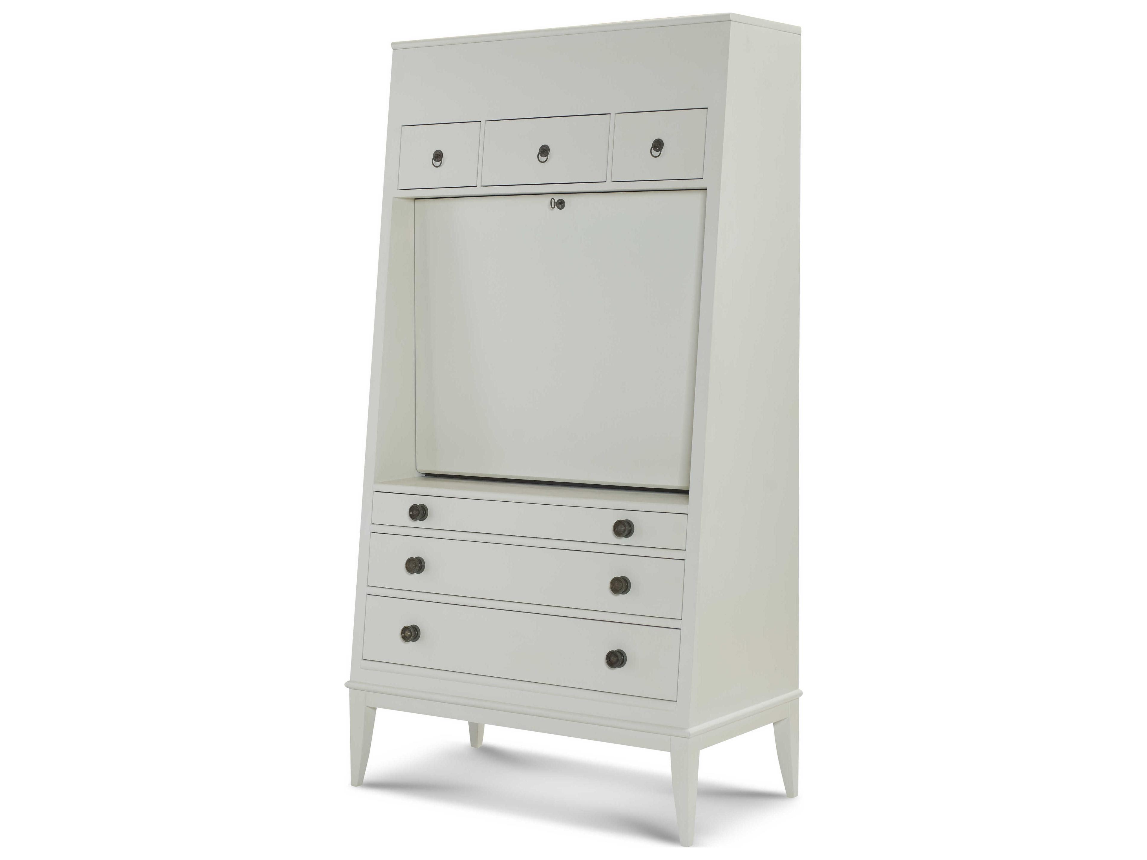 Century Furniture Thomas Obrien White Mahogany Wood Armoire Desk