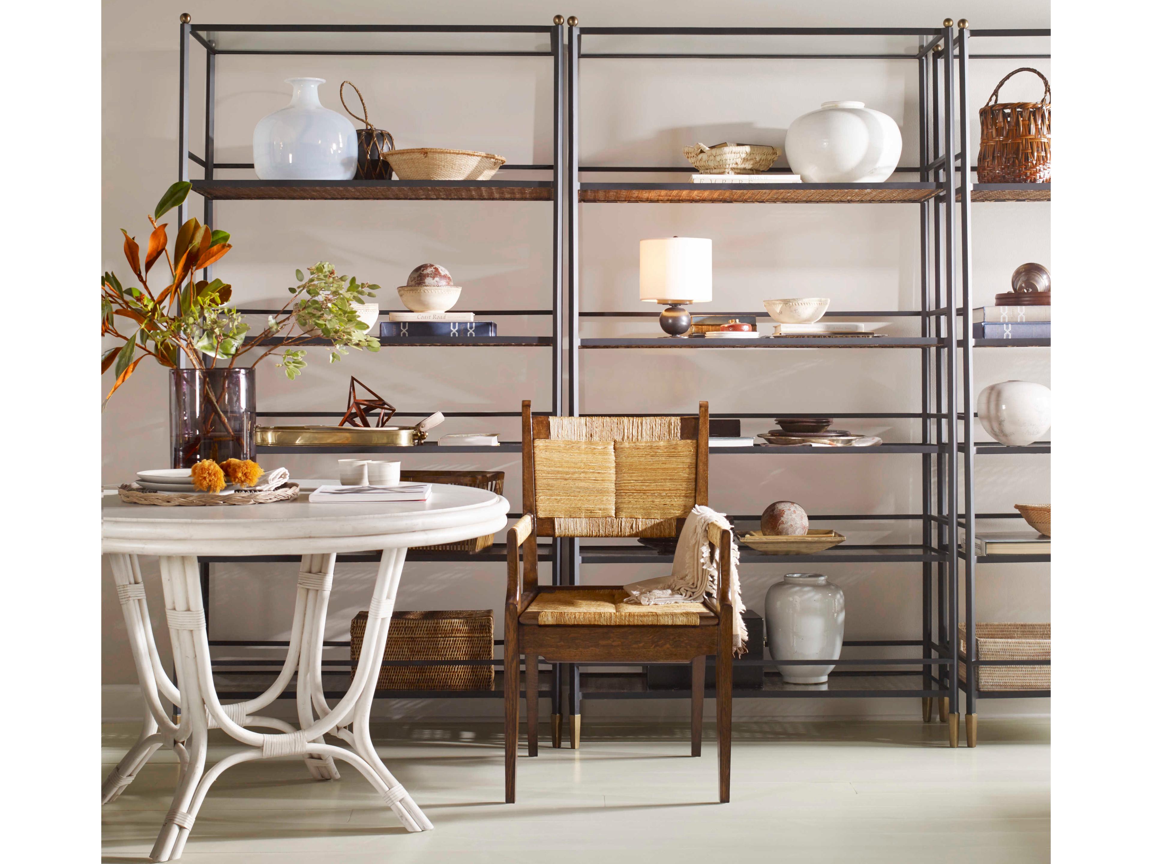 Century Furniture Thomas Obrien Rustic Black / Brass Tom-Tom Etagere