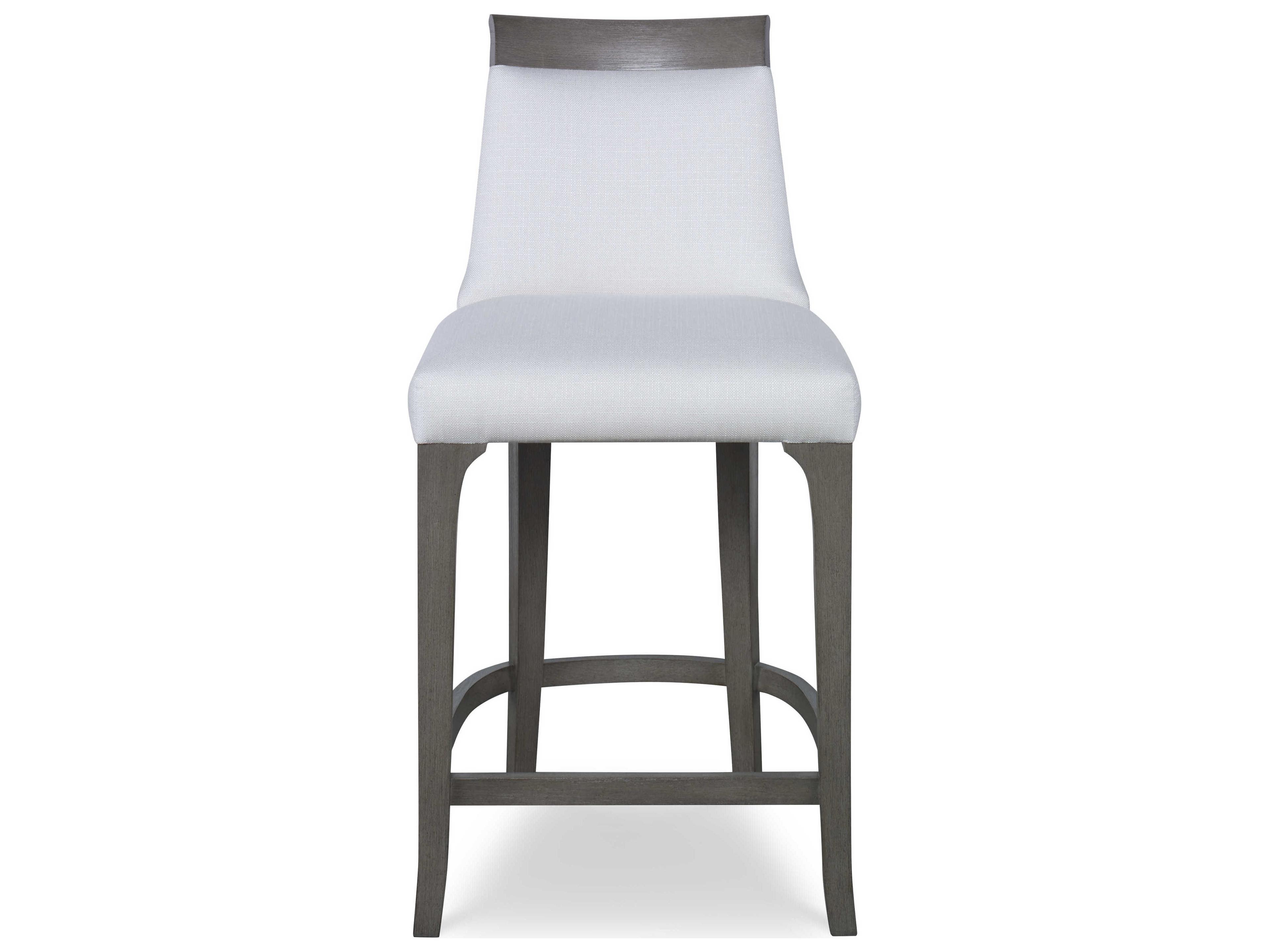 Century Furniture Citation Mira Upholstered Walnut Wood Greige Counter Stool