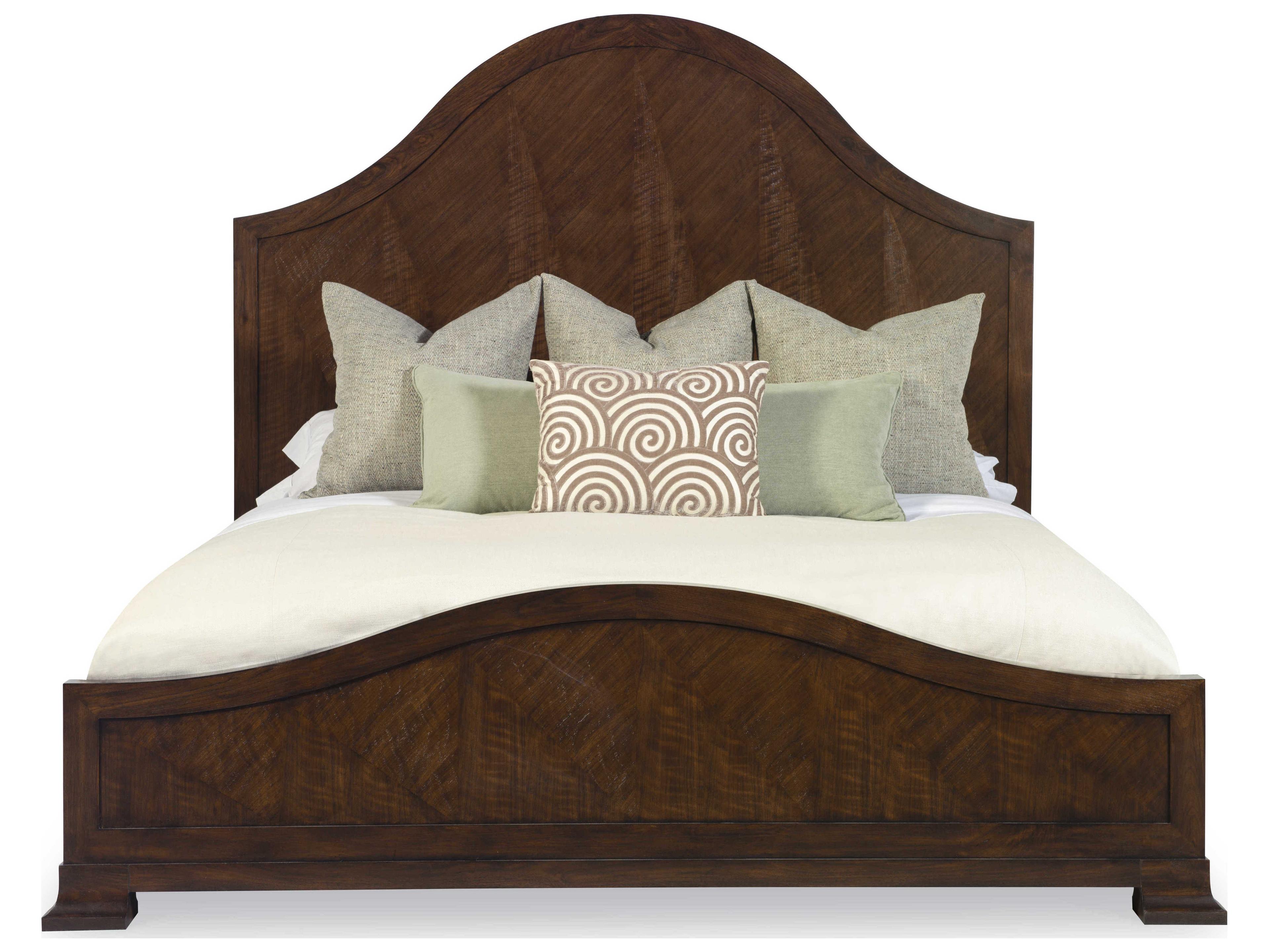 Century Furniture Citation Mcalpine Brunette Brown Walnut Wood King Panel Bed