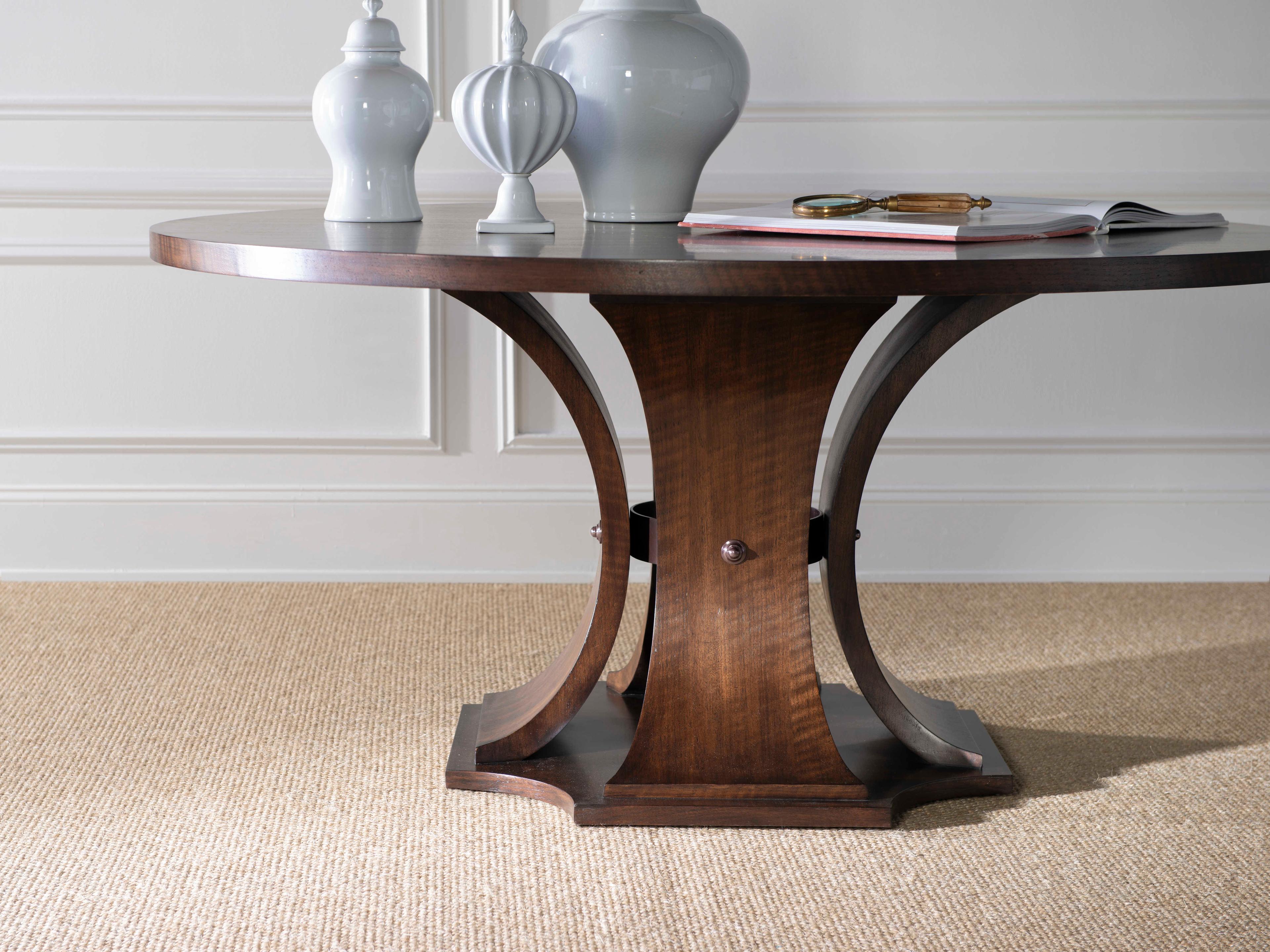 Century Furniture Citation Round Wood Brunette Dining Table