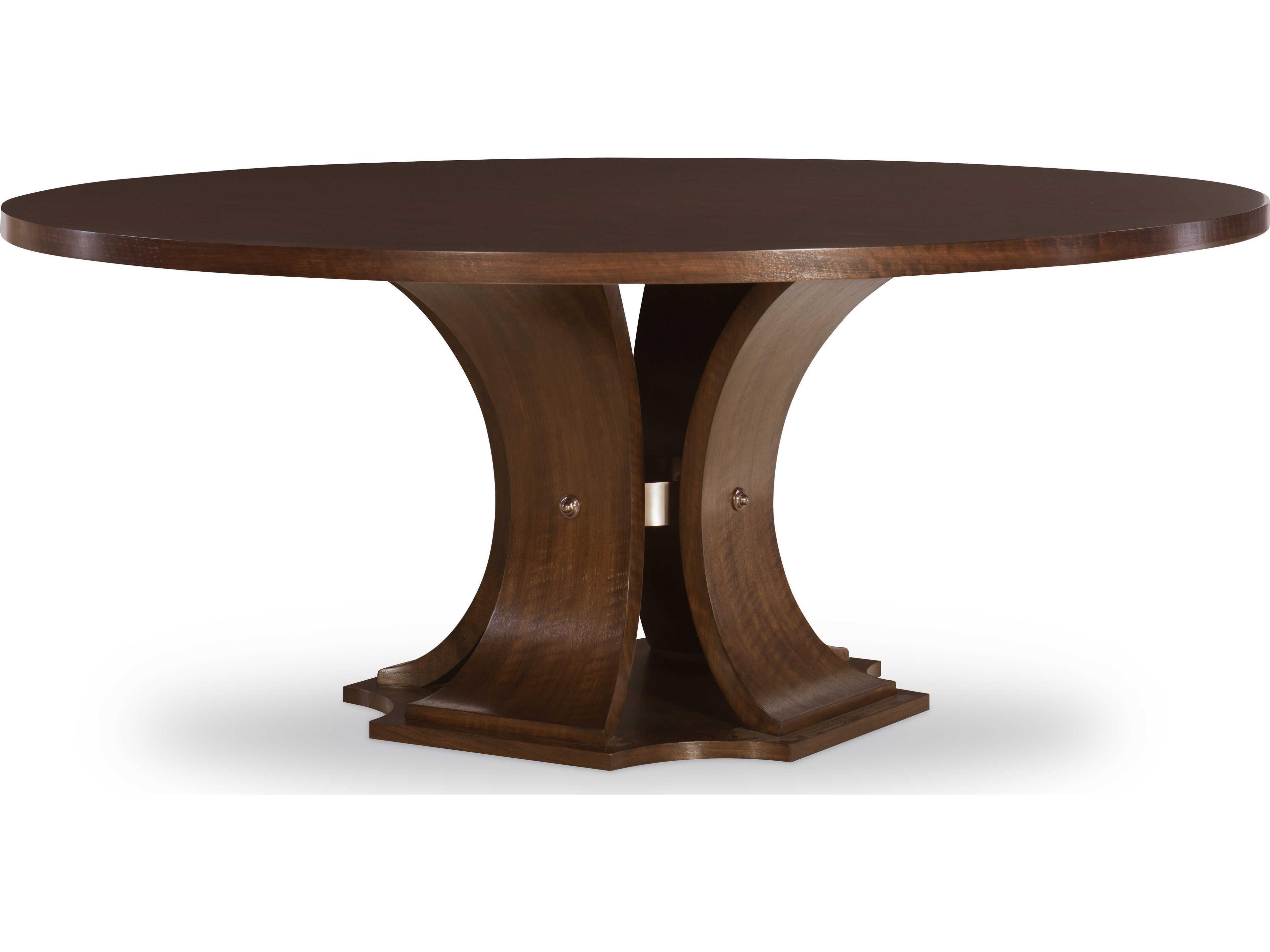 Century Furniture Citation Sanford Round Wood Brunette Dining Table
