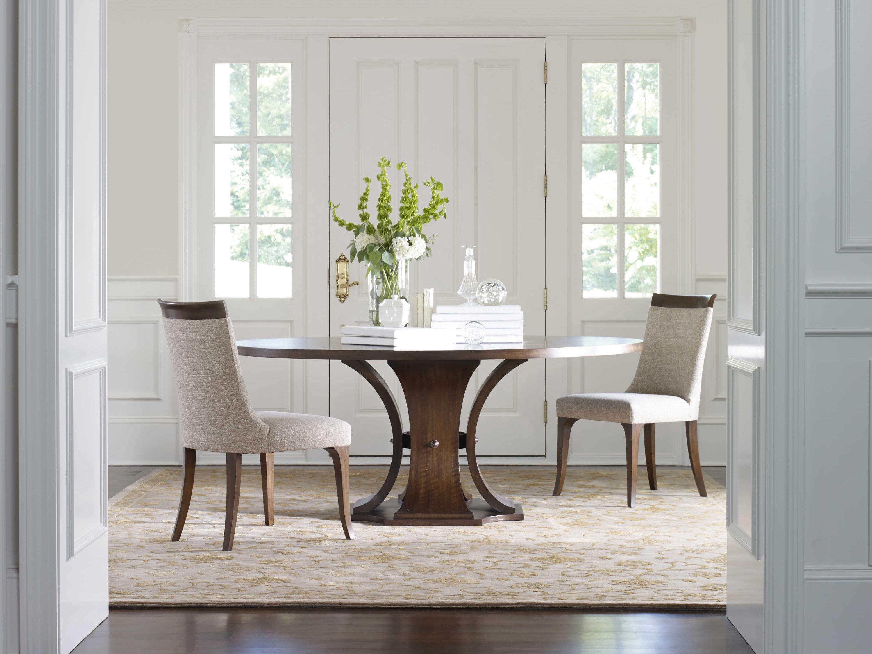 Century Furniture Citation Sanford Round Wood Brunette Dining Table