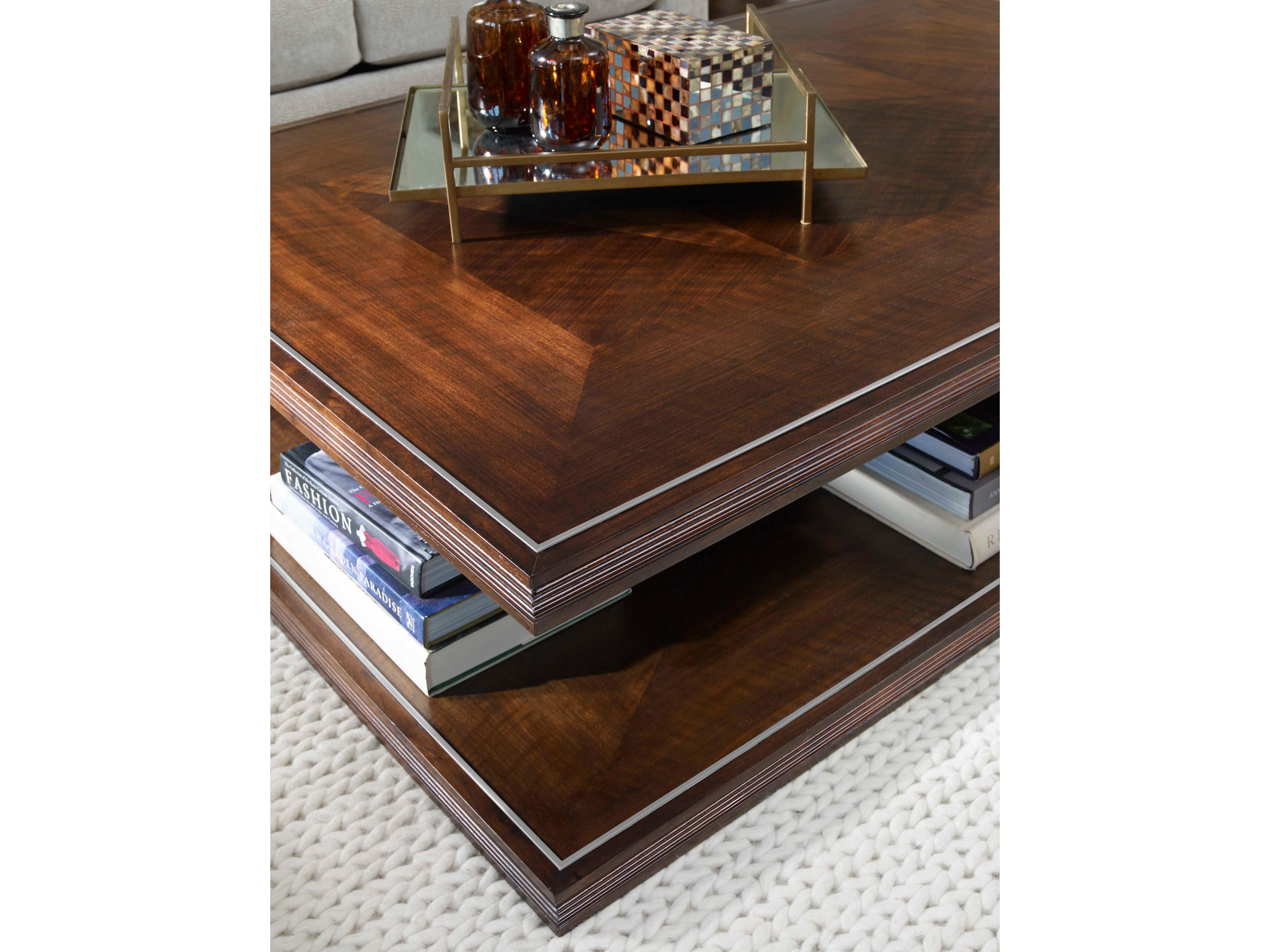 Century Furniture Citation Kirkwood Rectangular Wood Brunette Coffee Table