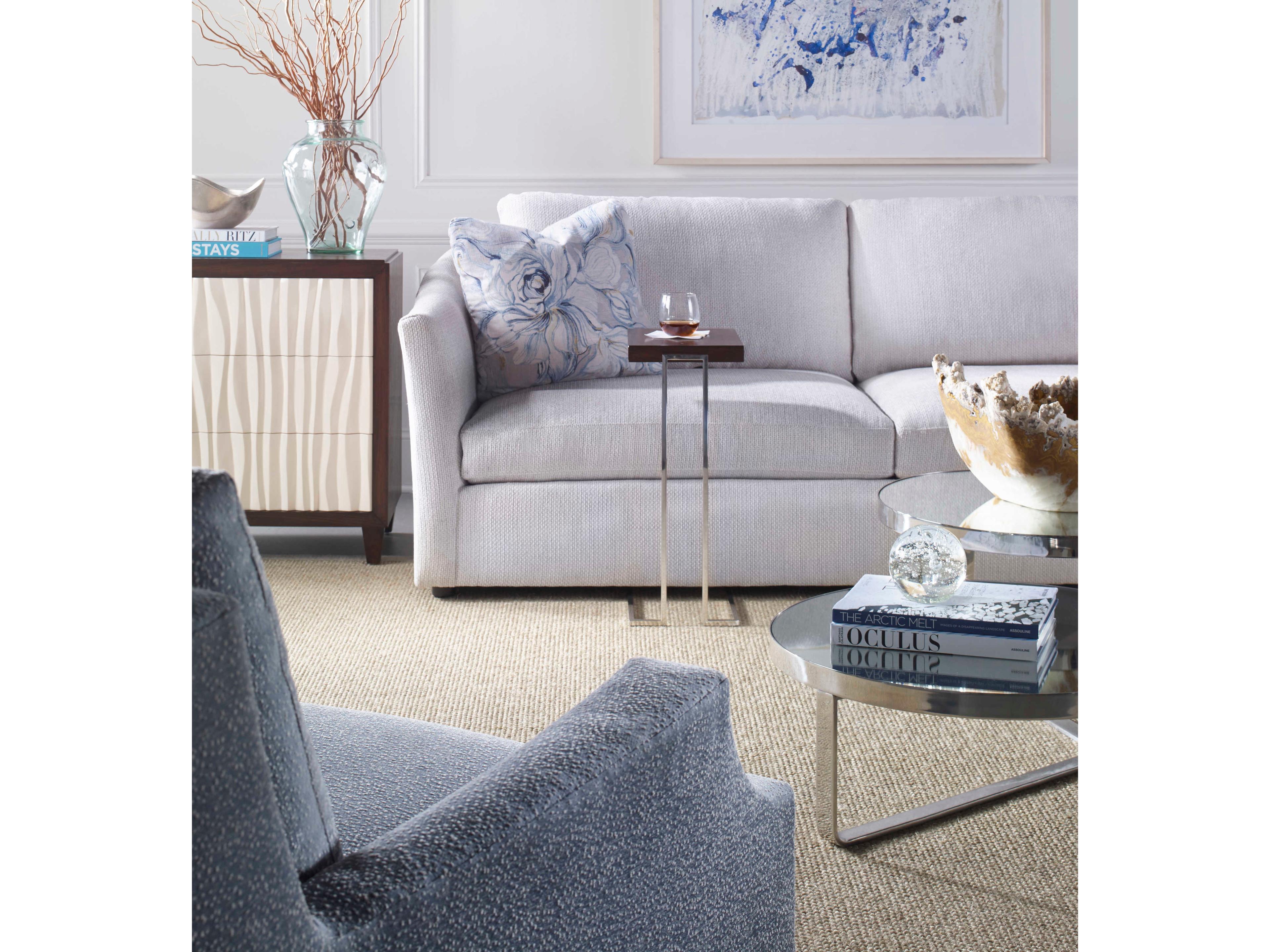 Century Furniture Citation Harkin Pull Up Rectangular Wood Brunette End Table