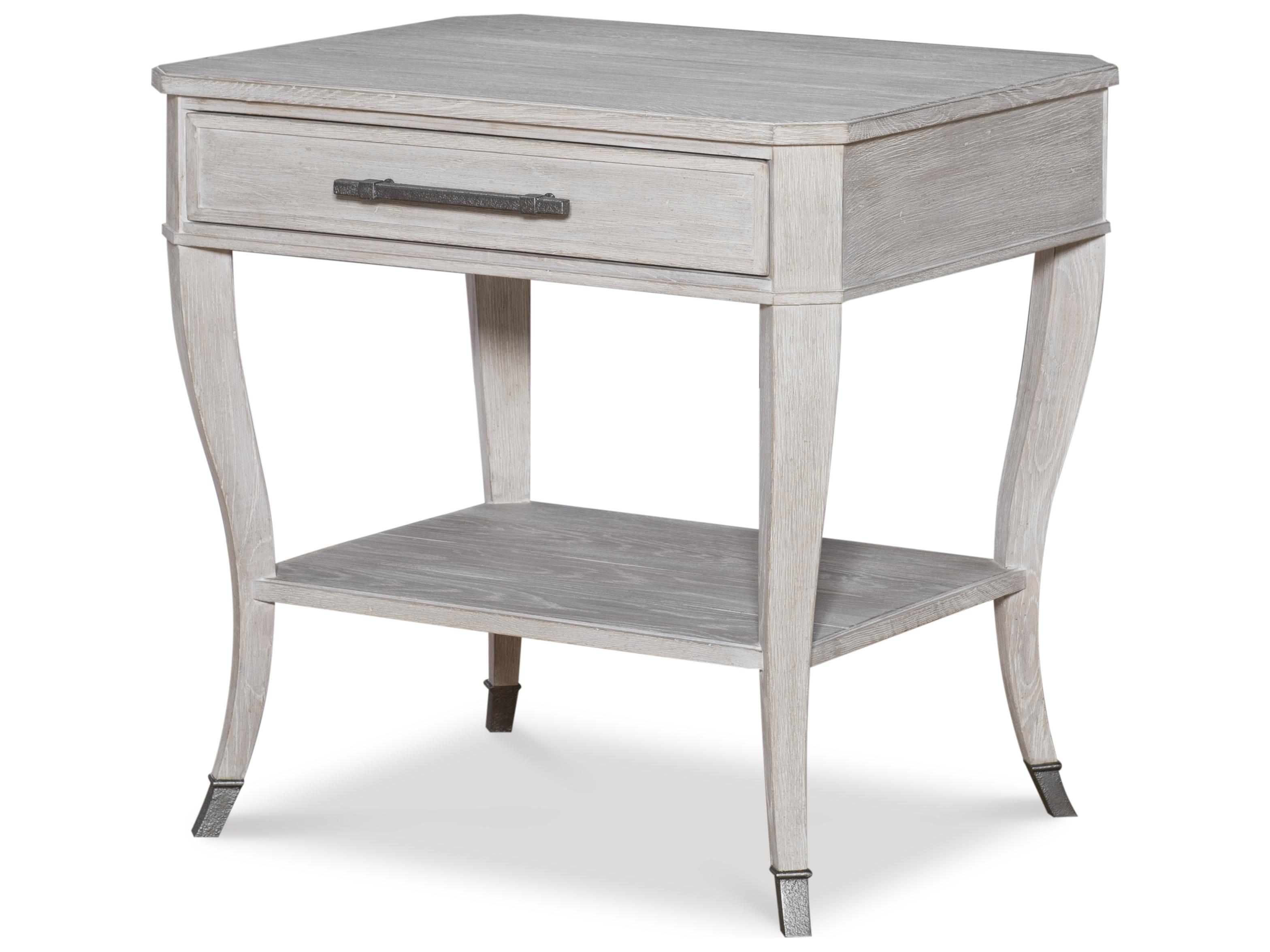 Century Furniture Camden White Rustic End Table