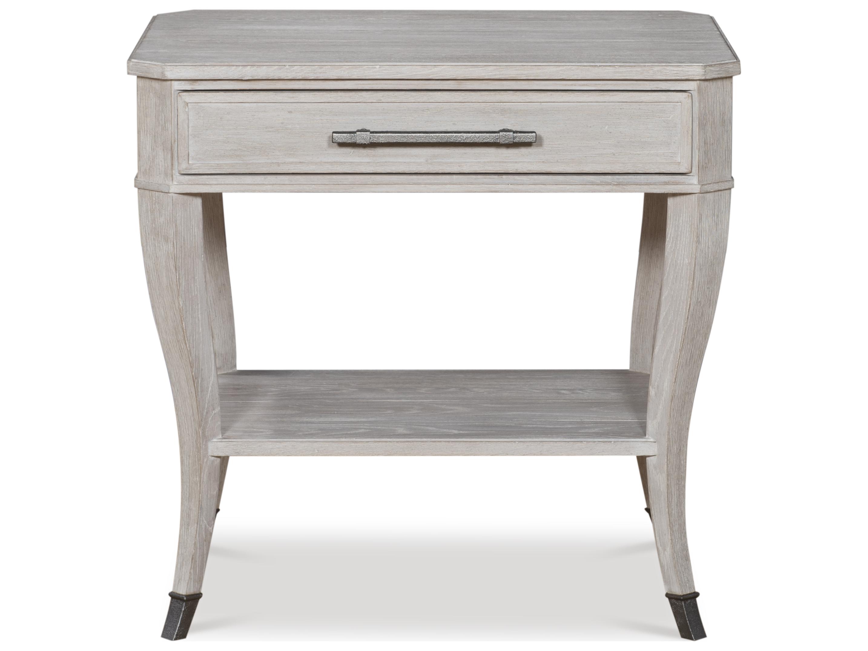 Century Furniture Camden White Rustic End Table