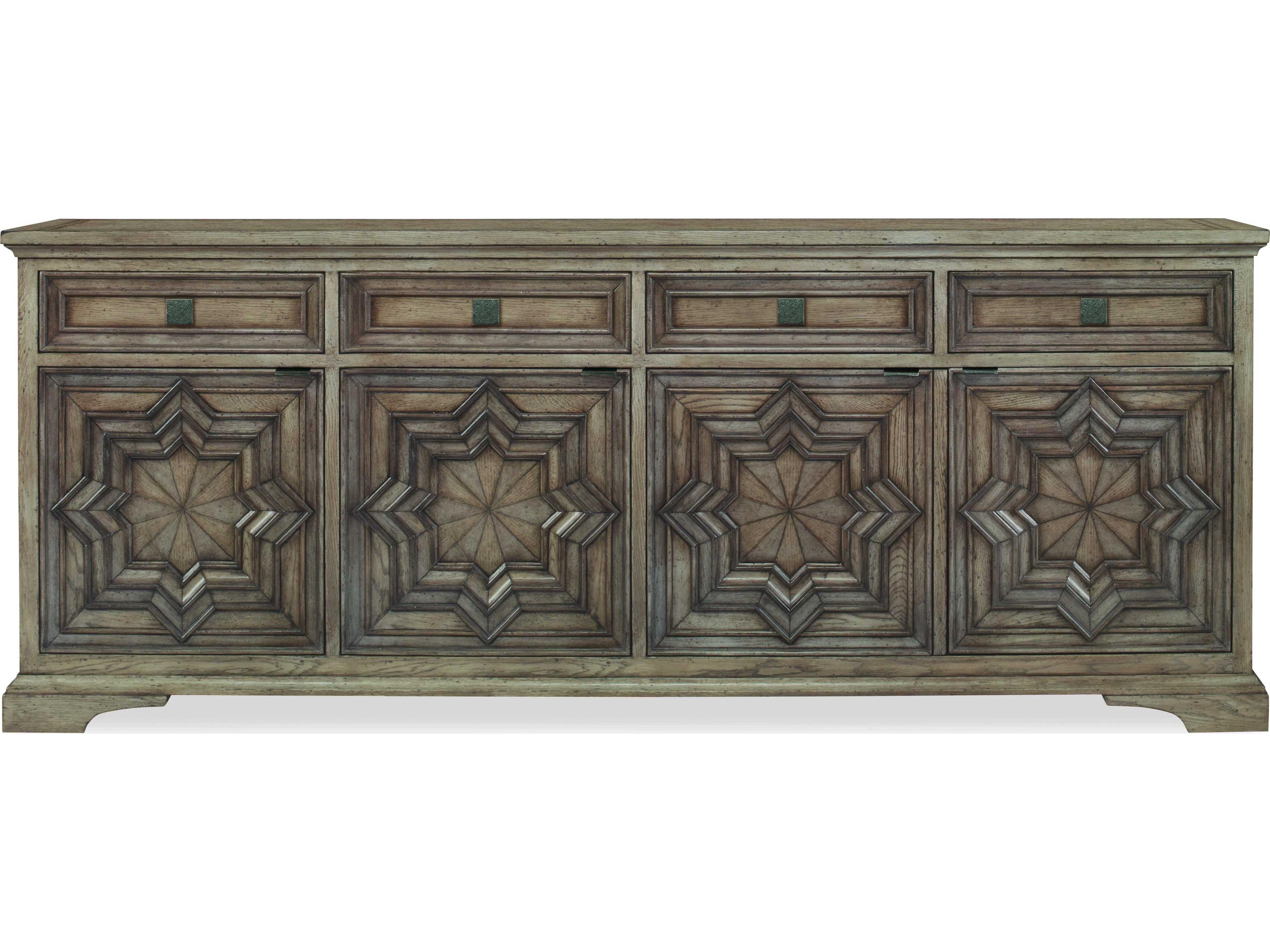 Century Furniture Casa Bella 94" Oak Wood Timber Grey Credenza Sideboard