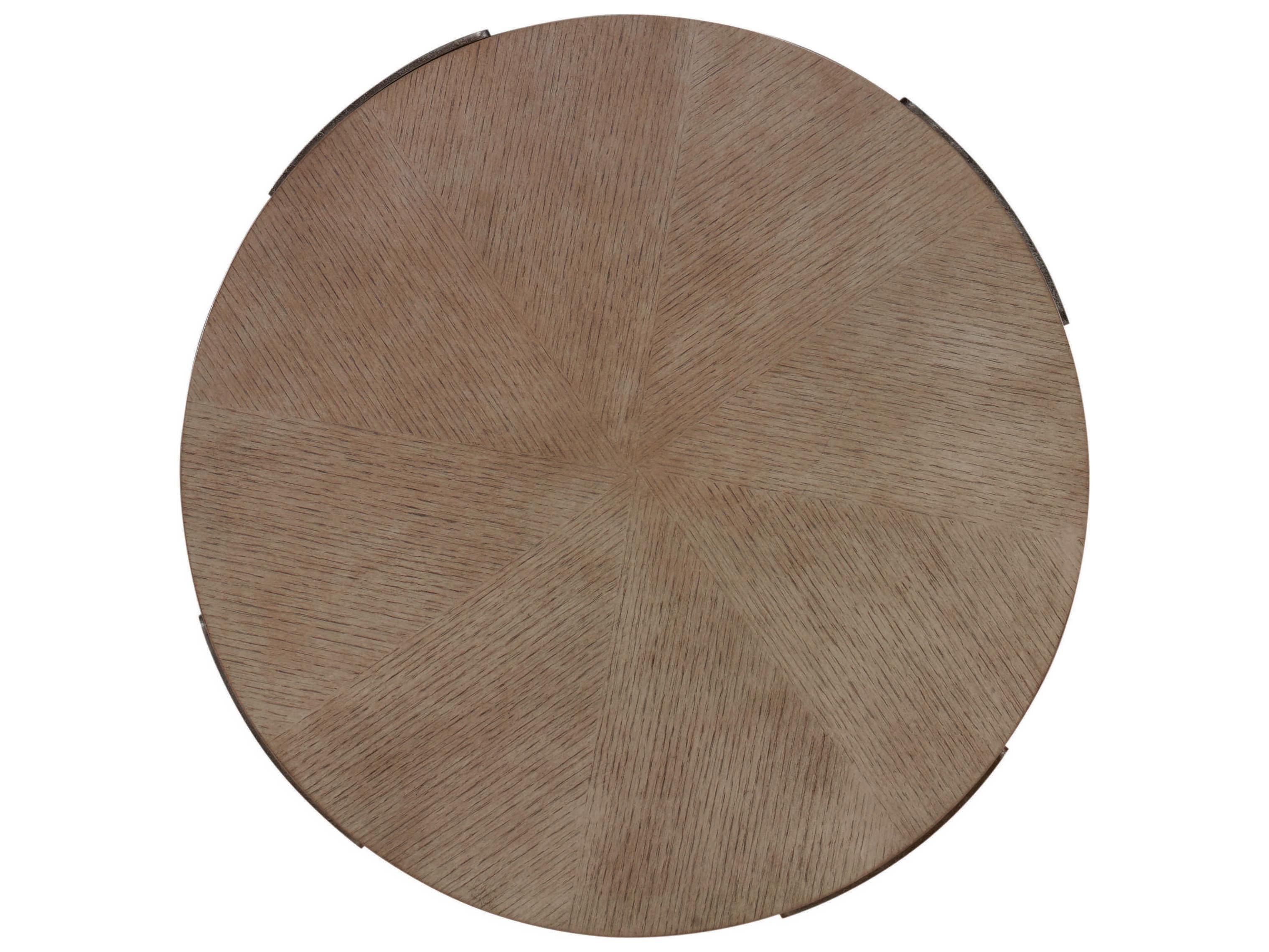 Century Furniture Casa Bella Round Wood Timber Grey End Table