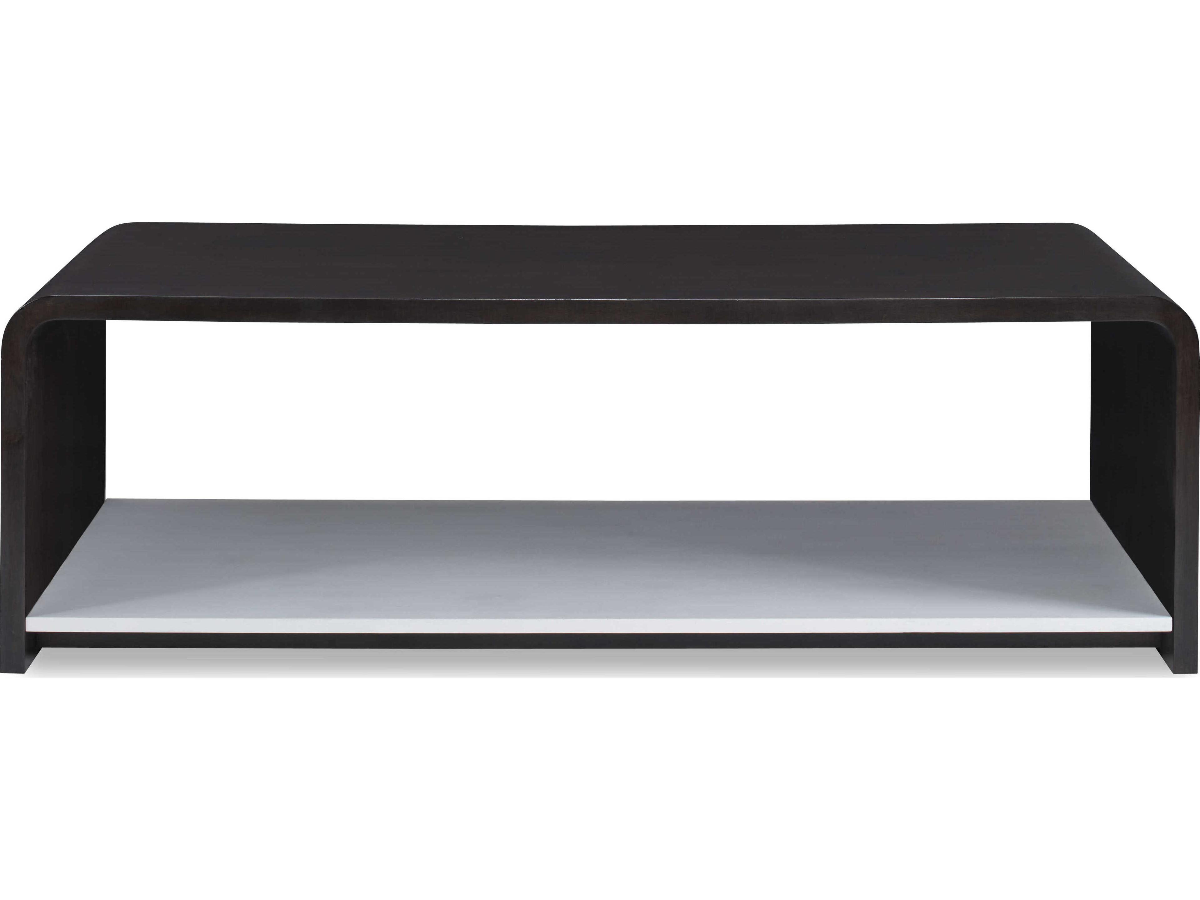 Century Furniture Aria Rectangular Wood Brownstone Oxford White Coffee Table