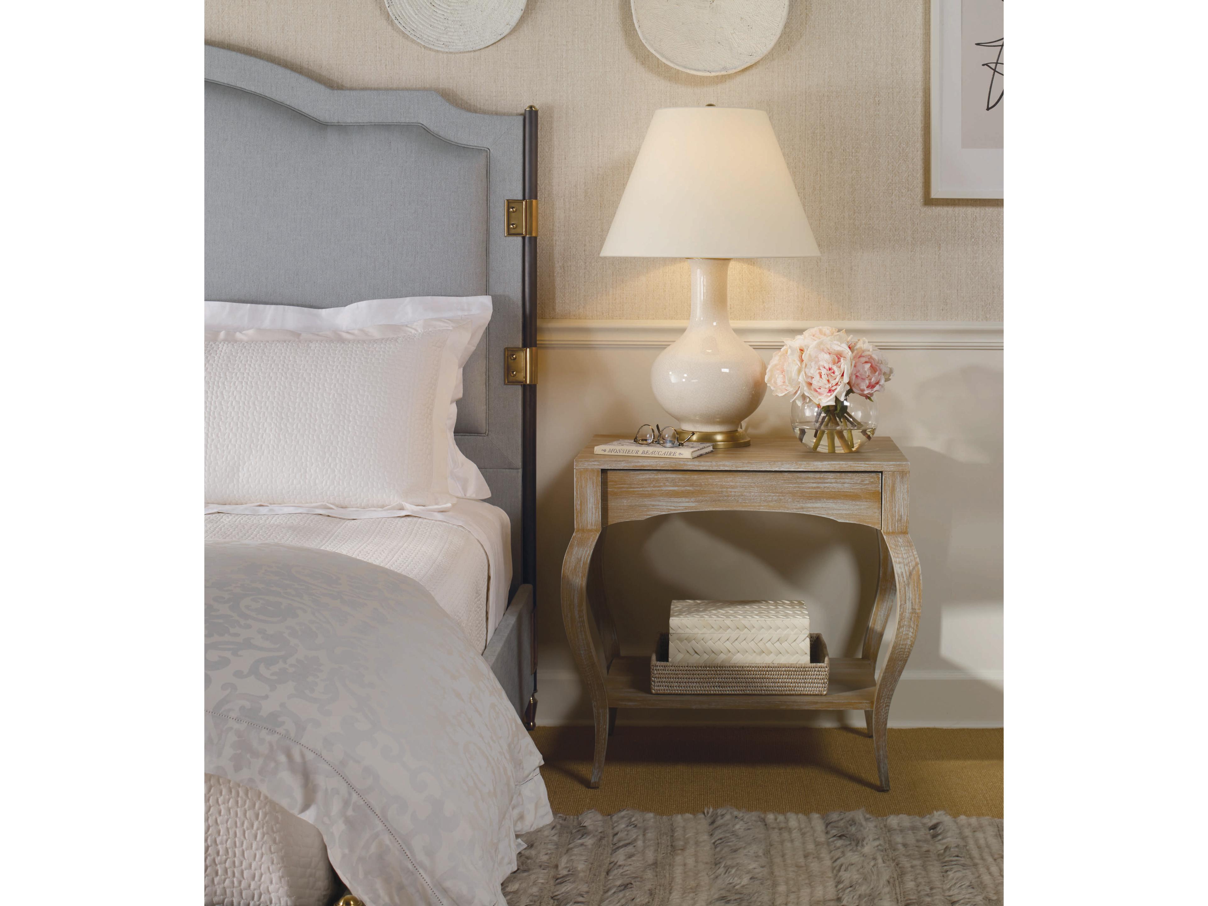 Century Furniture 1-Drawer Oak Wood Nightstand