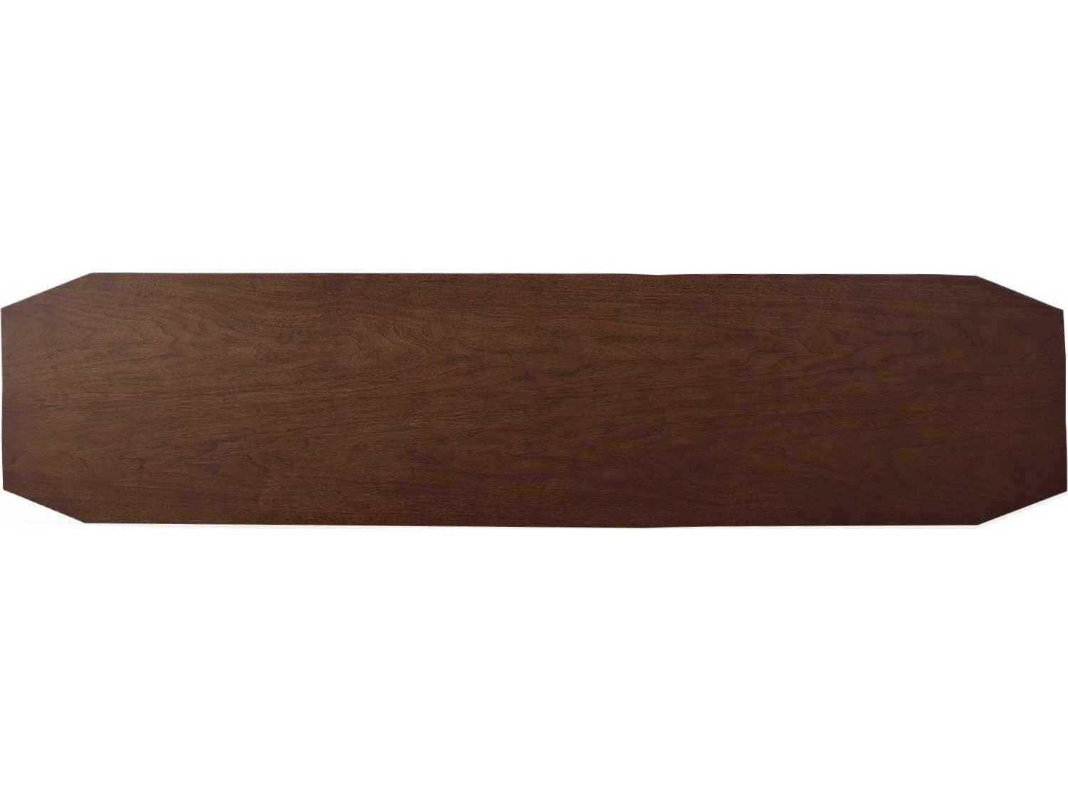 Century Furniture Compositions Rectangular Wood Bridgeton Satin Brass Console Table