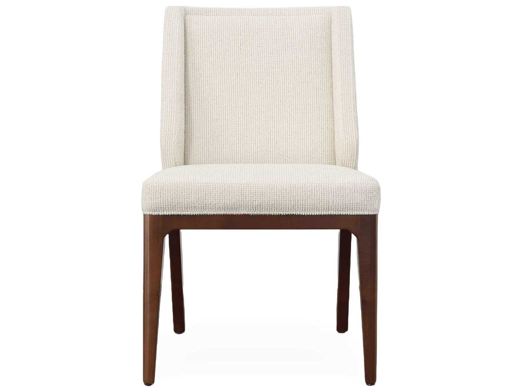 Century Furniture Compositions Sycamore Wood White Upholstered Side Dining Chair