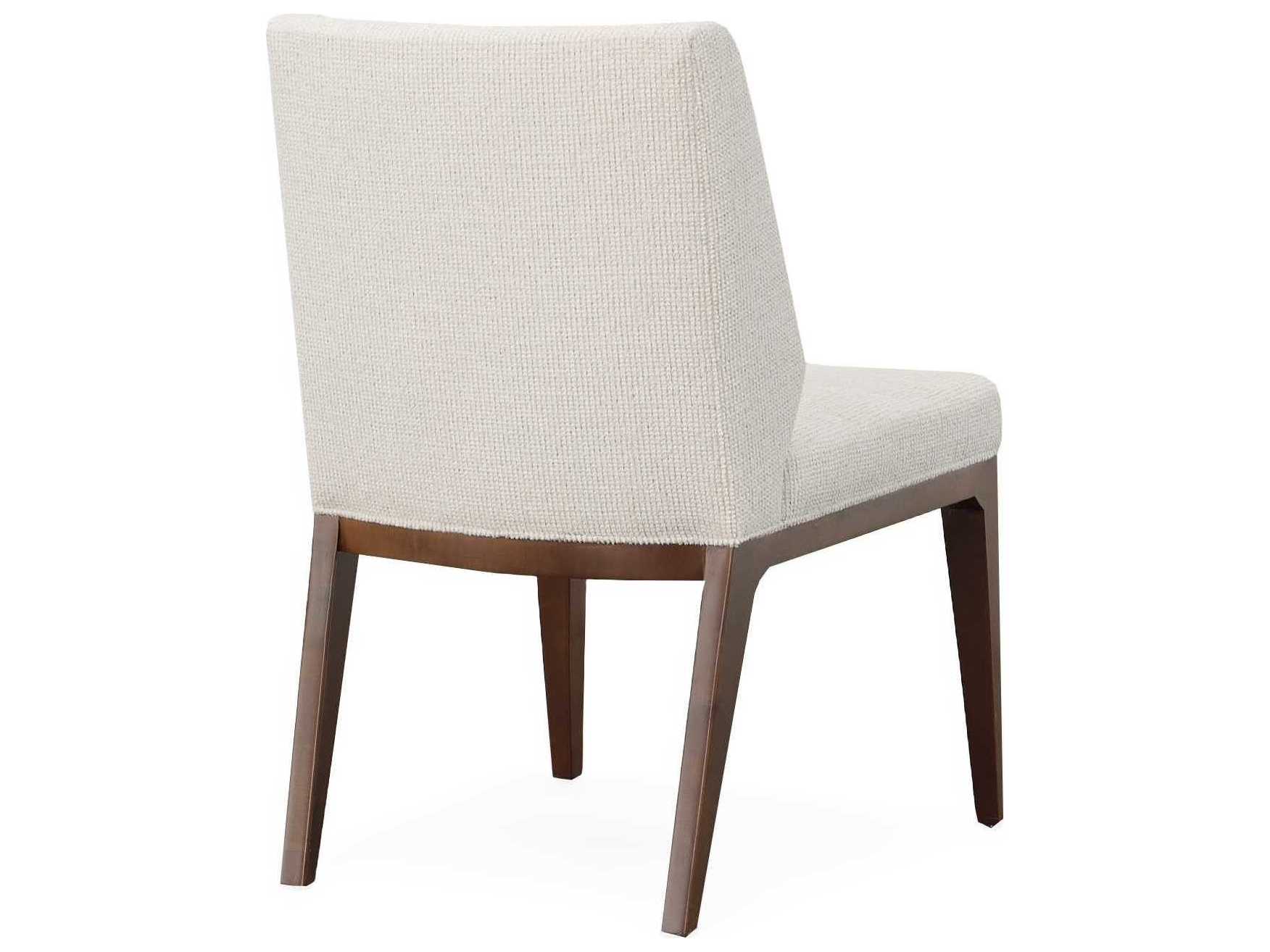 Century Furniture Compositions Sycamore Wood White Upholstered Side Dining Chair