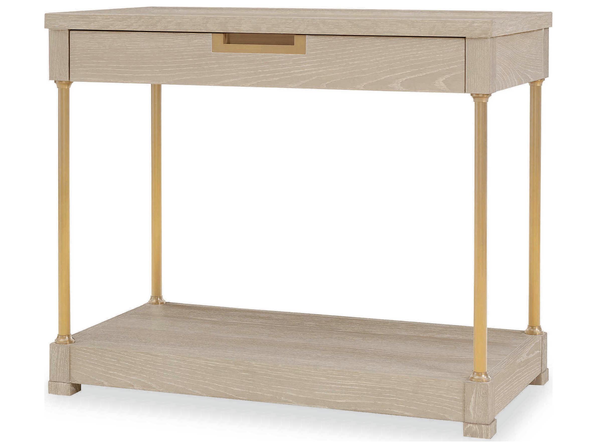 Century Furniture Cadence 1-Drawer Brown Oak Wood Nightstand