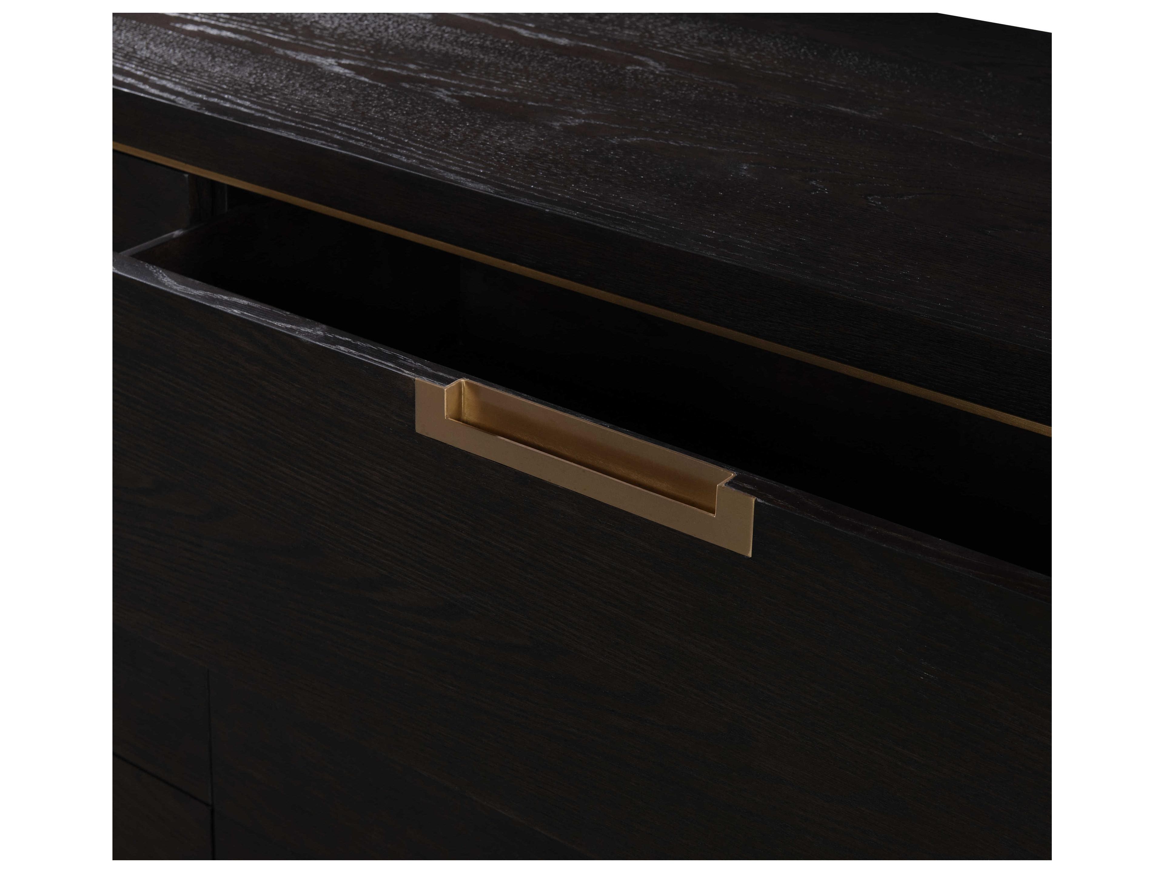 Century Furniture Cadence 6-Drawers Brown Oak Wood Double Dresser