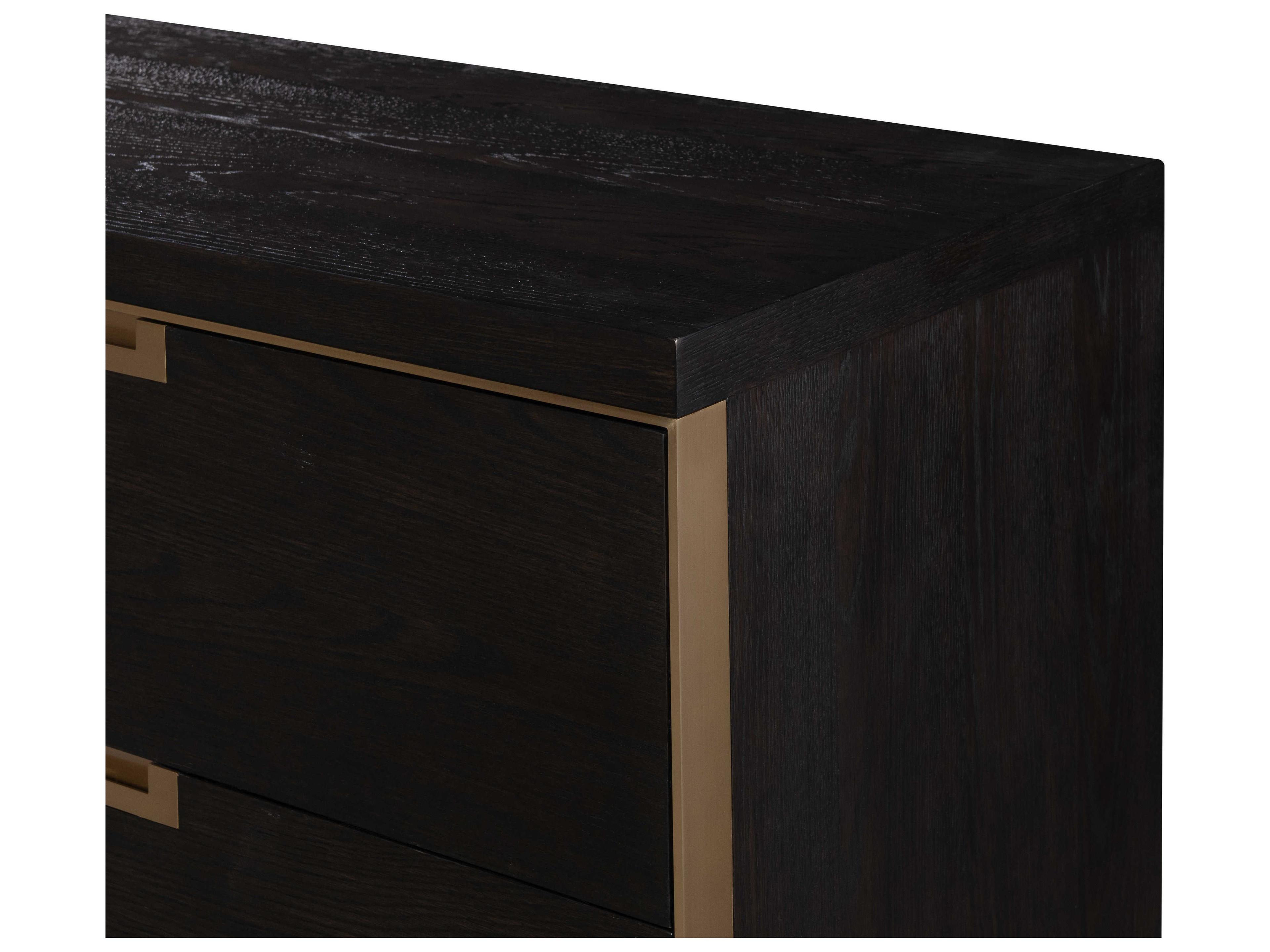 Century Furniture Cadence 6-Drawers Brown Oak Wood Double Dresser