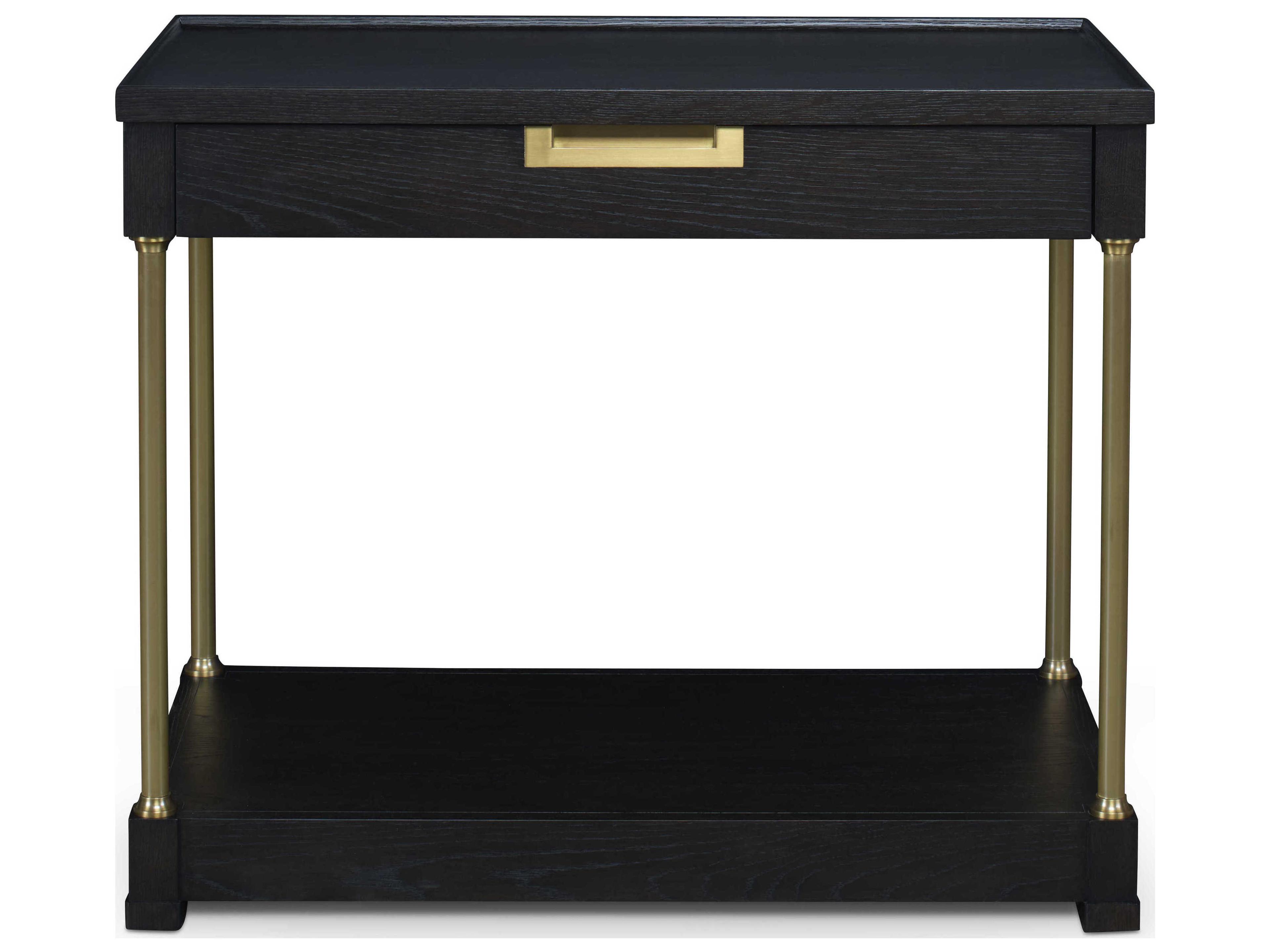 Century Furniture Cadence 1-Drawer Black Oak Wood Nightstand