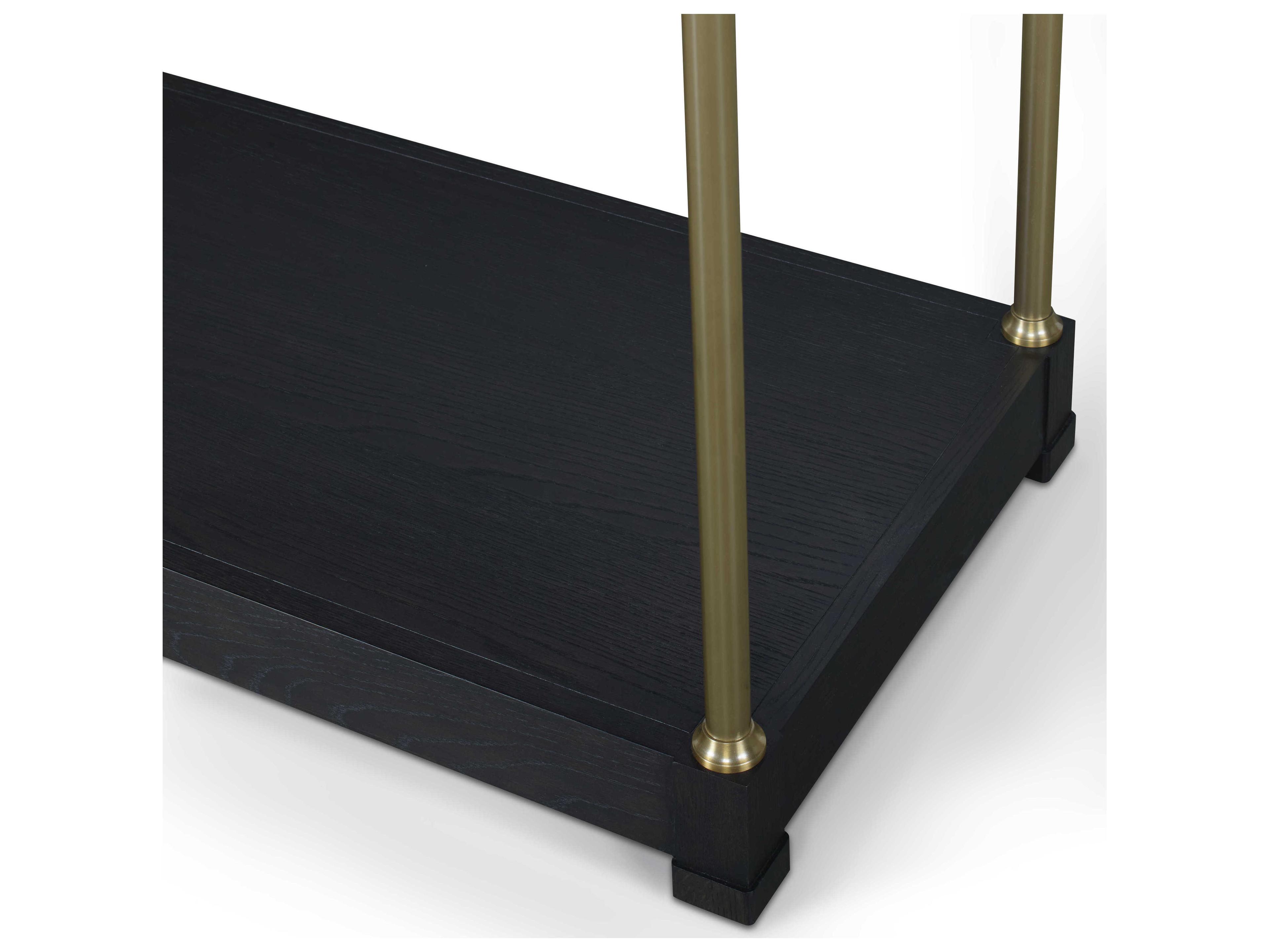 Century Furniture Cadence 1-Drawer Black Oak Wood Nightstand