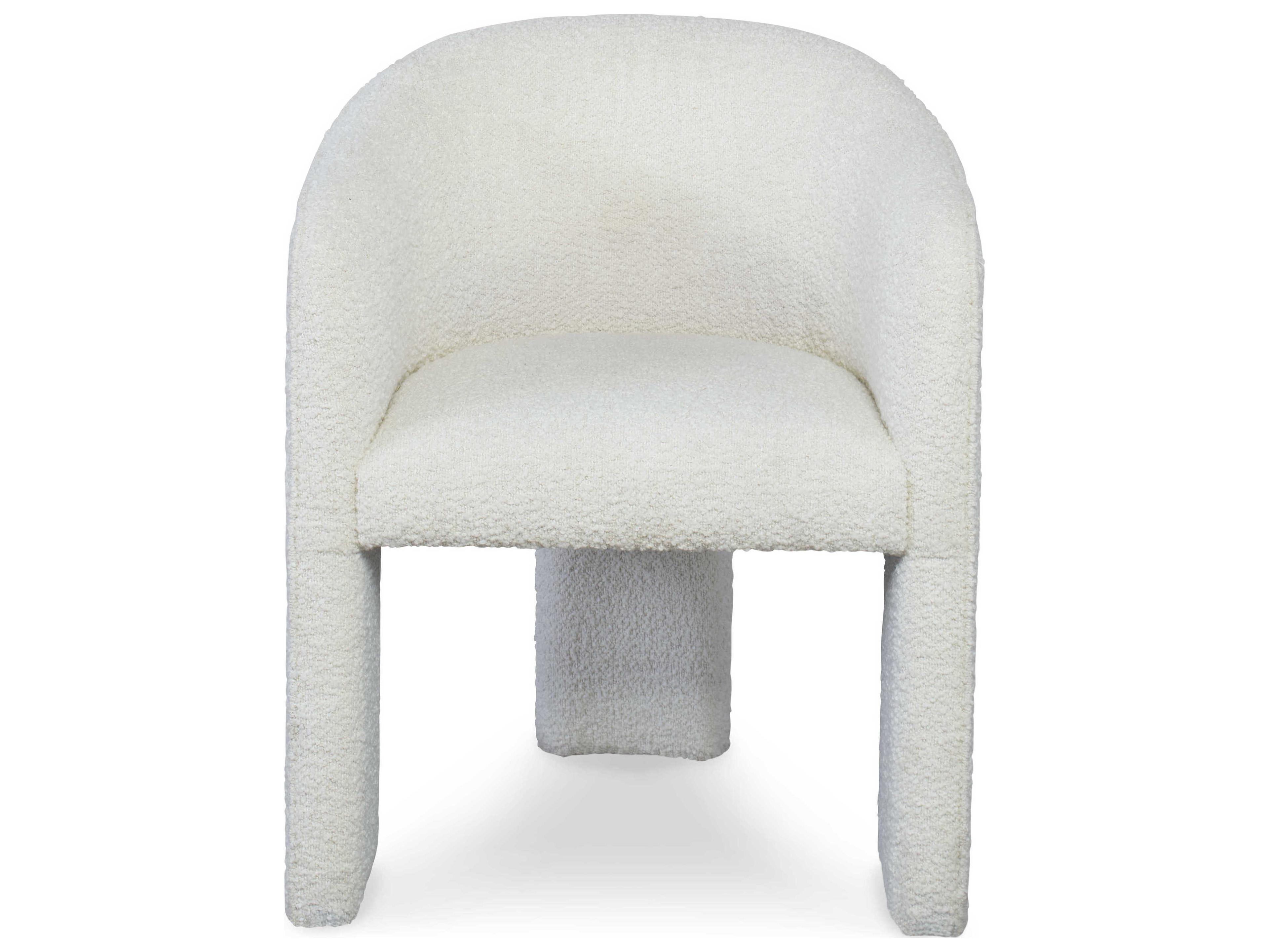 Century Furniture Cadence White Upholstered Arm Dining Chair