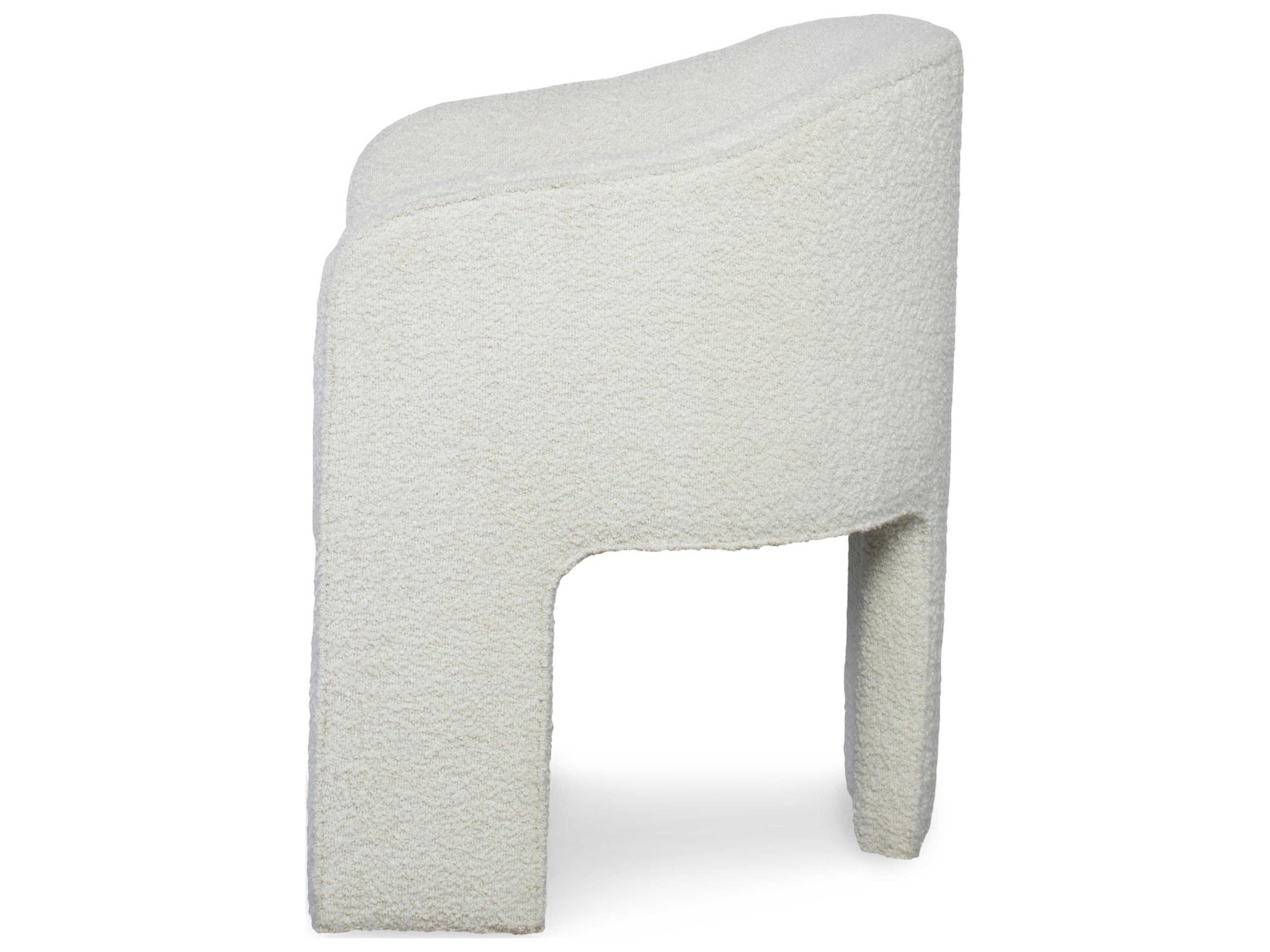 Century Furniture Cadence White Upholstered Arm Dining Chair