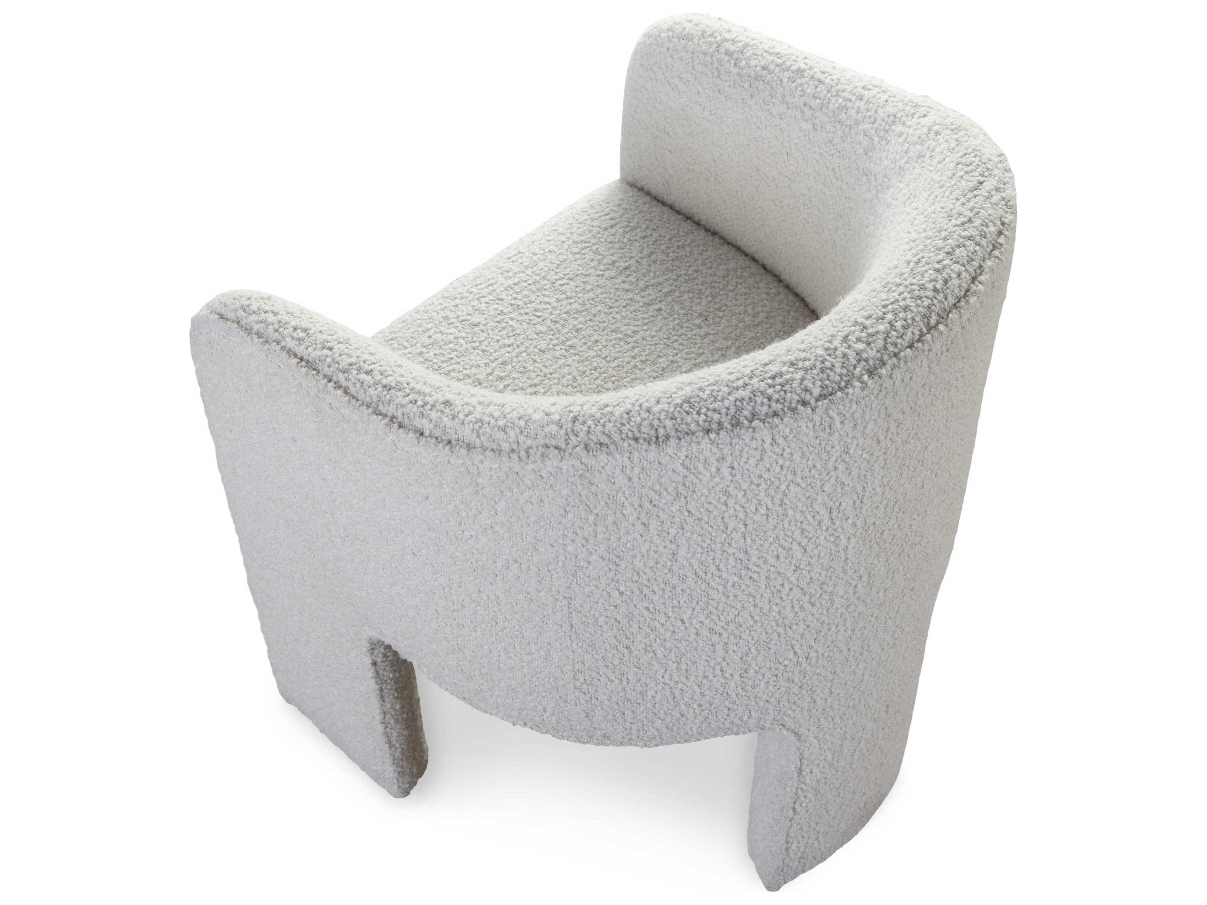 Century Furniture Cadence White Upholstered Arm Dining Chair