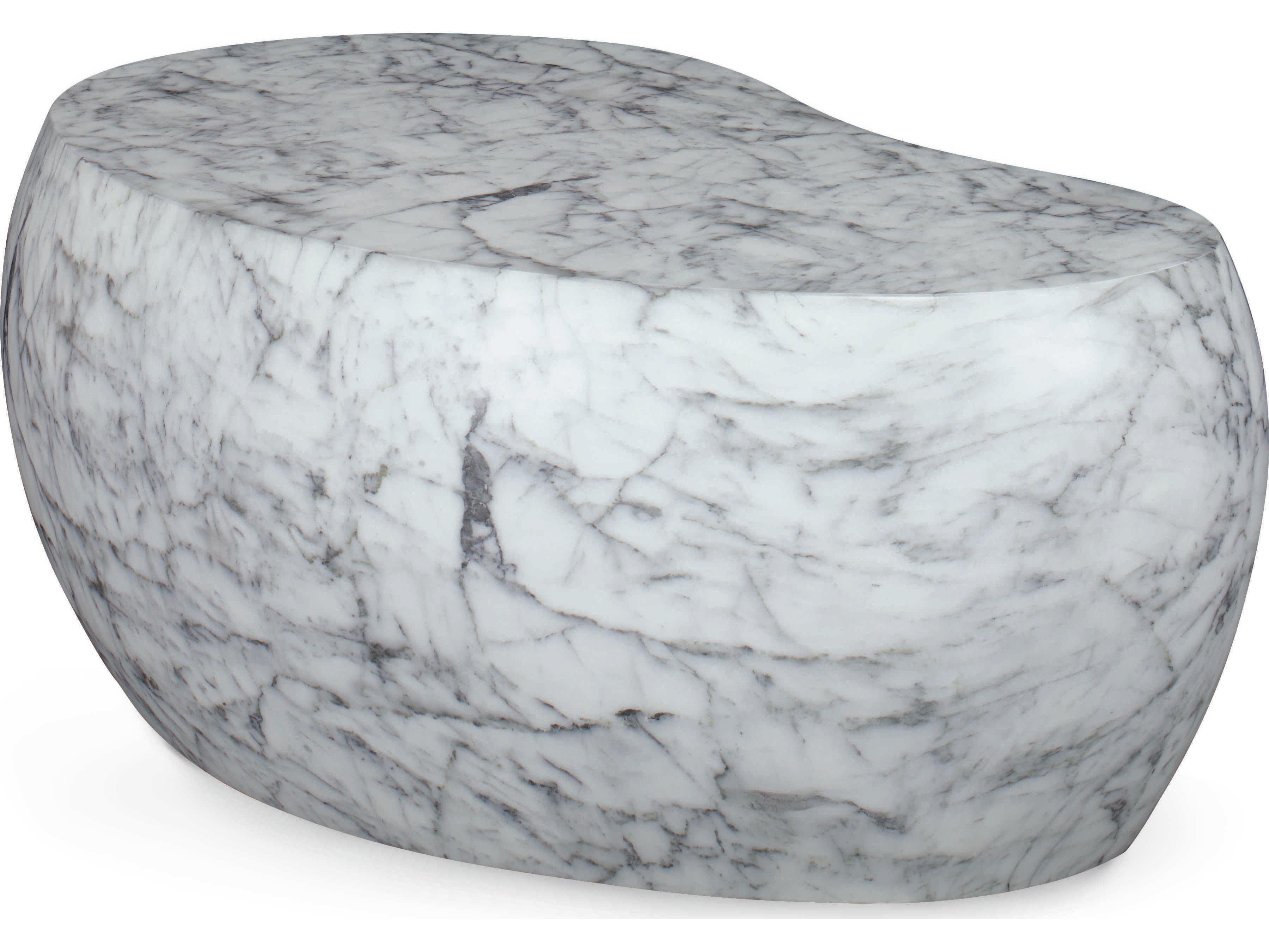 Century Furniture Cadence Concrete White & Black Marble Coffee Table