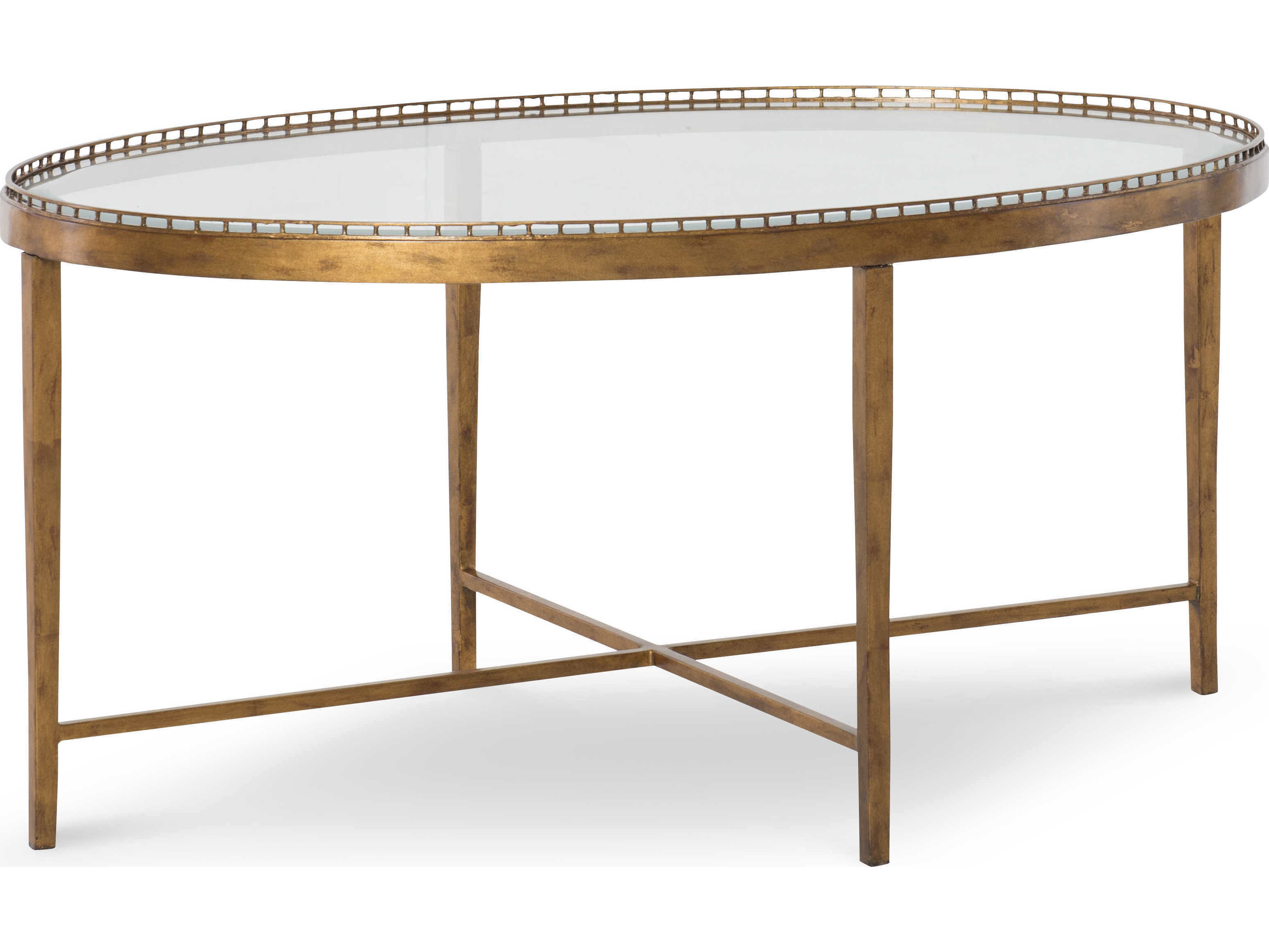 Century Furniture Details Occasional Oval Glass Coffee Table