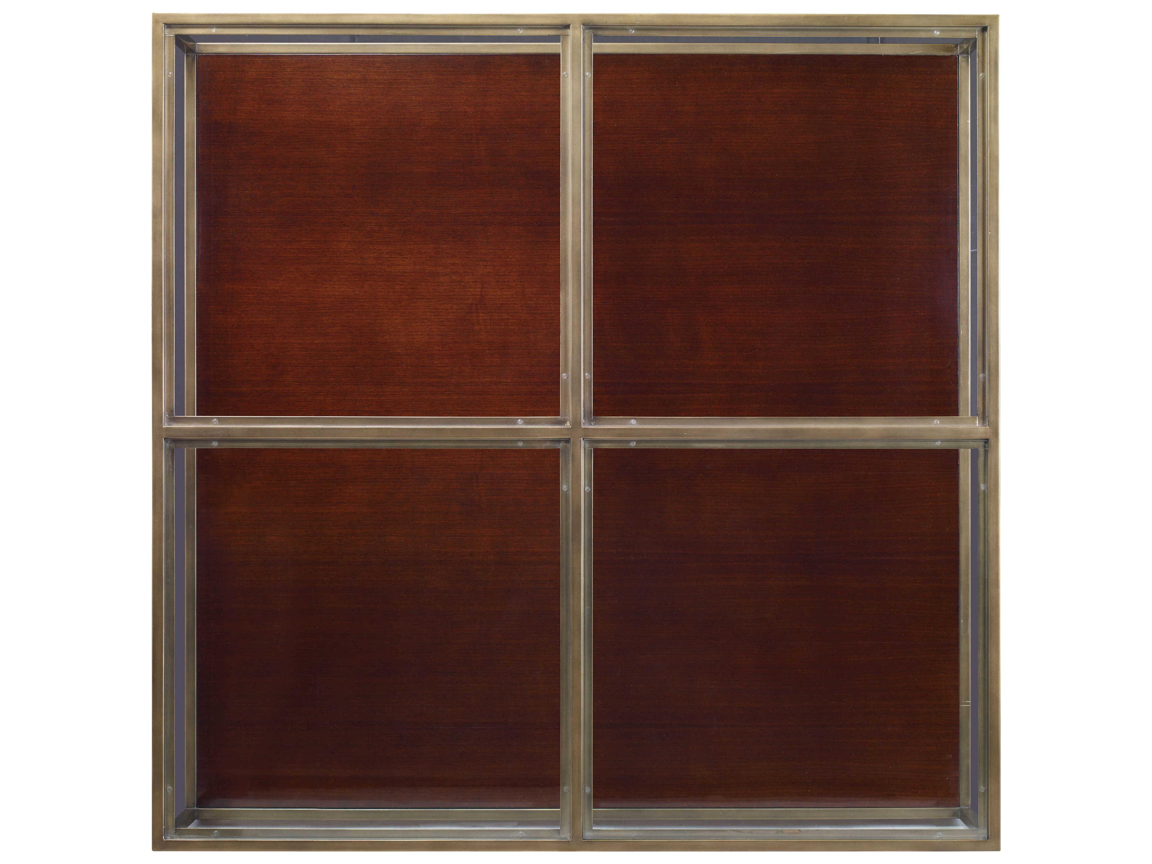 Century Furniture Details Occasional Square Glass London Brown Coffee Table