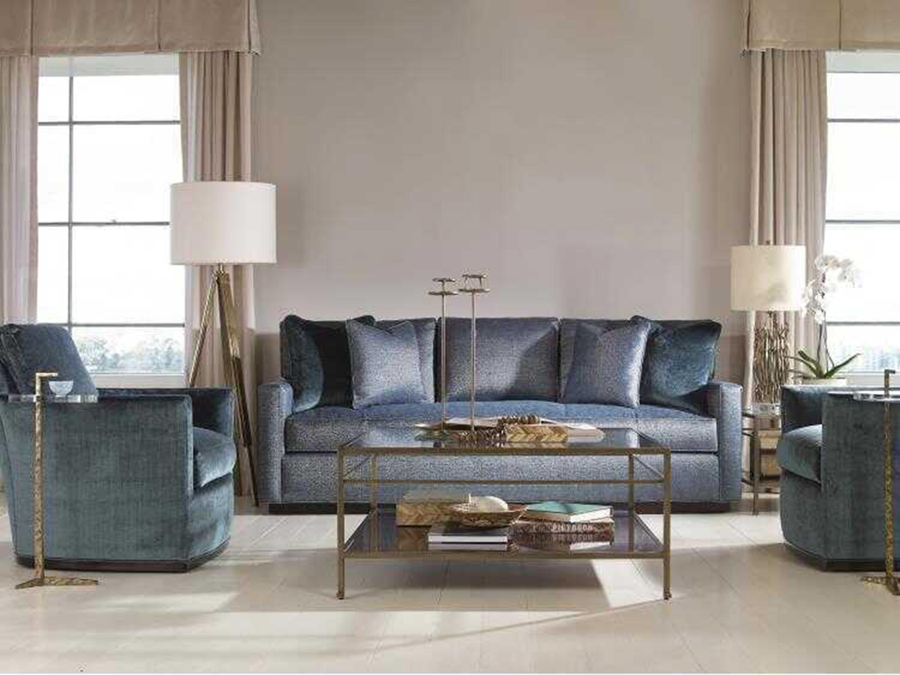 Century Furniture Details Occasional Rectangular Glass London Brown Coffee Table