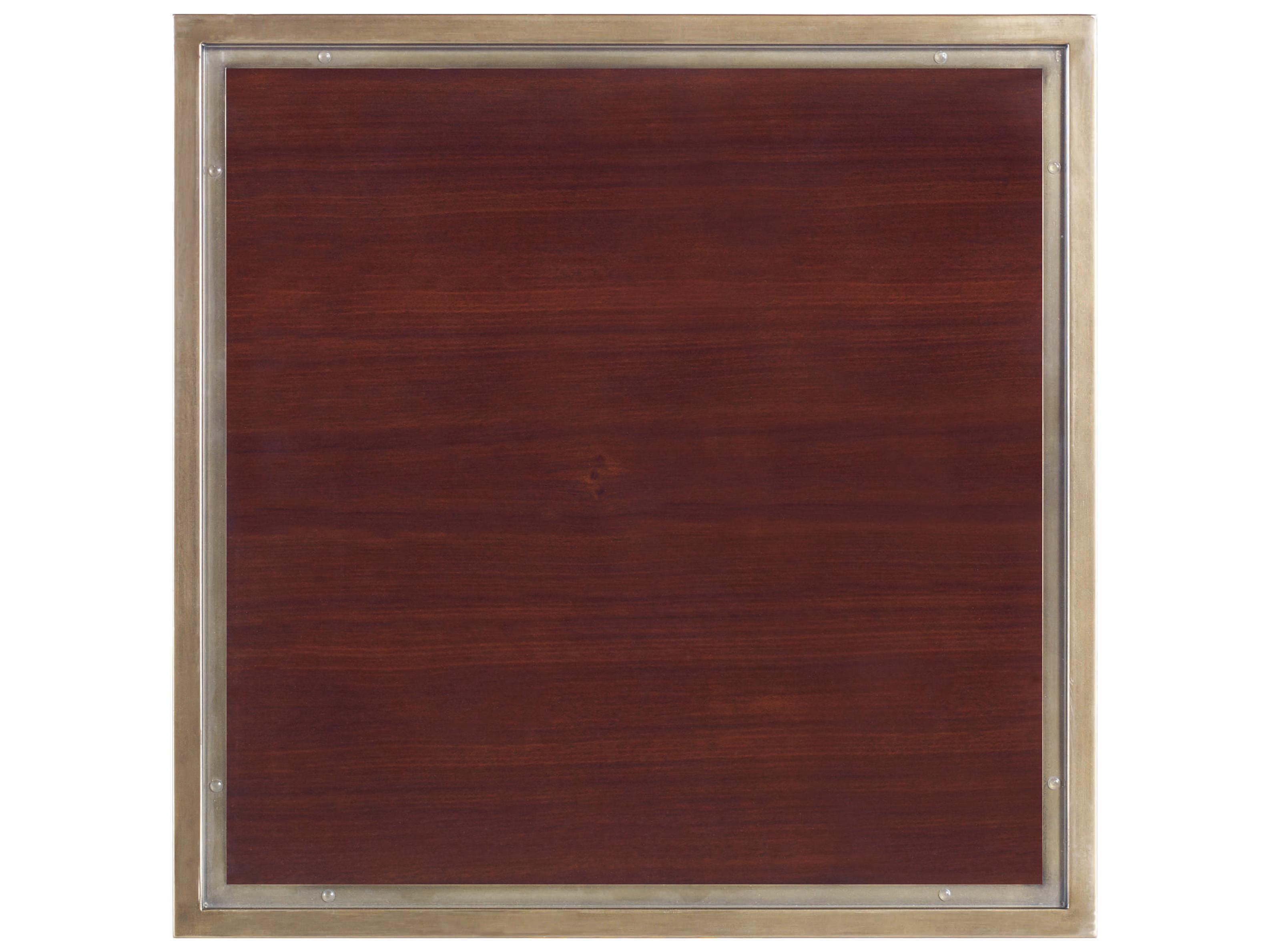 Century Furniture Details Occasional Square Glass London Brown End Table