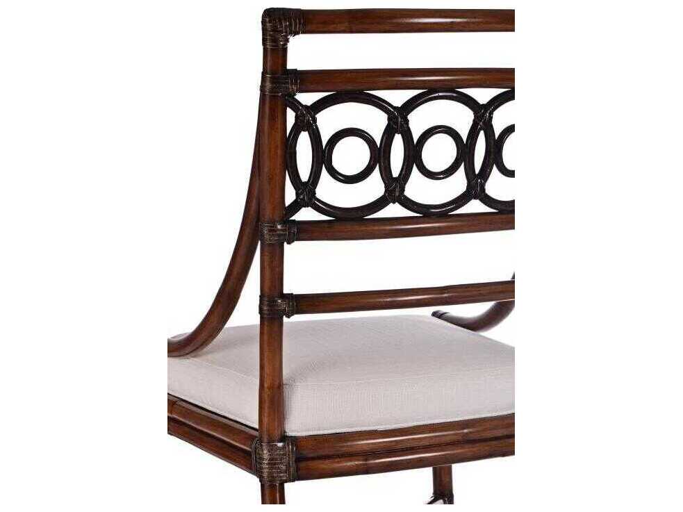 Century Furniture Curate Rattan Brown Upholstered Side Dining Chair