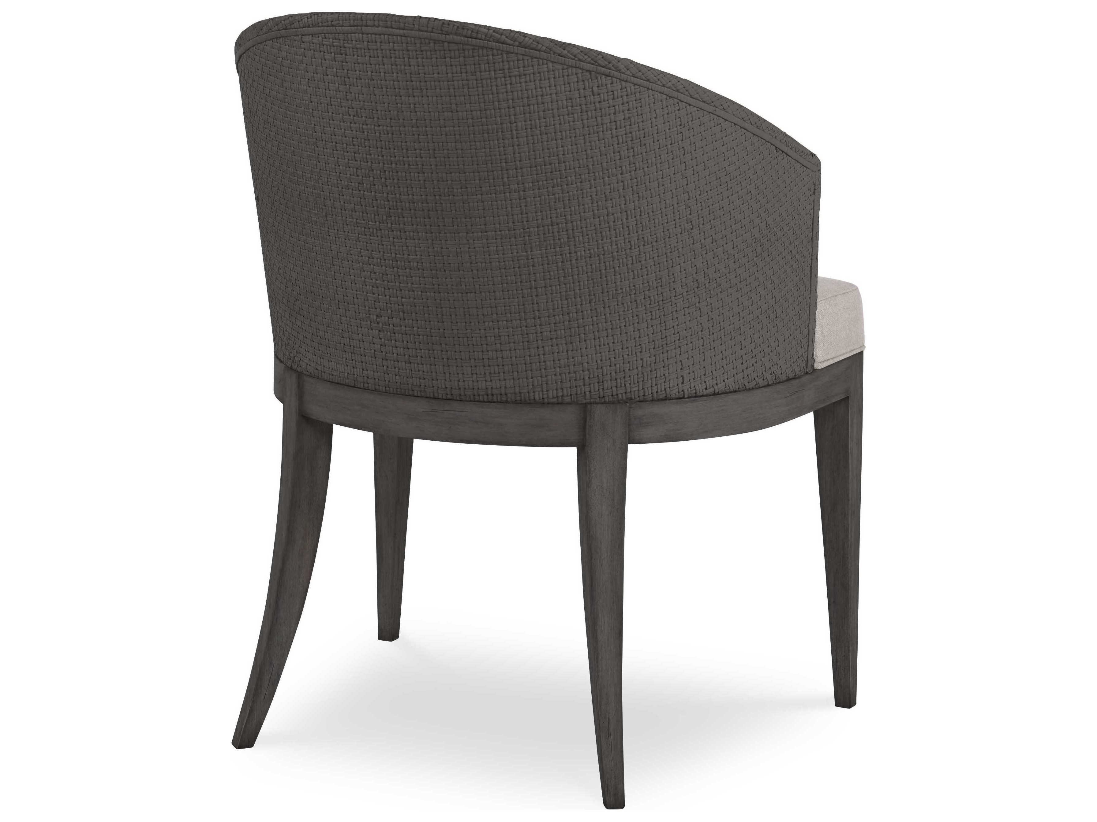 Century Furniture Curate Mahogany Wood Brown Upholstered Side Dining Chair