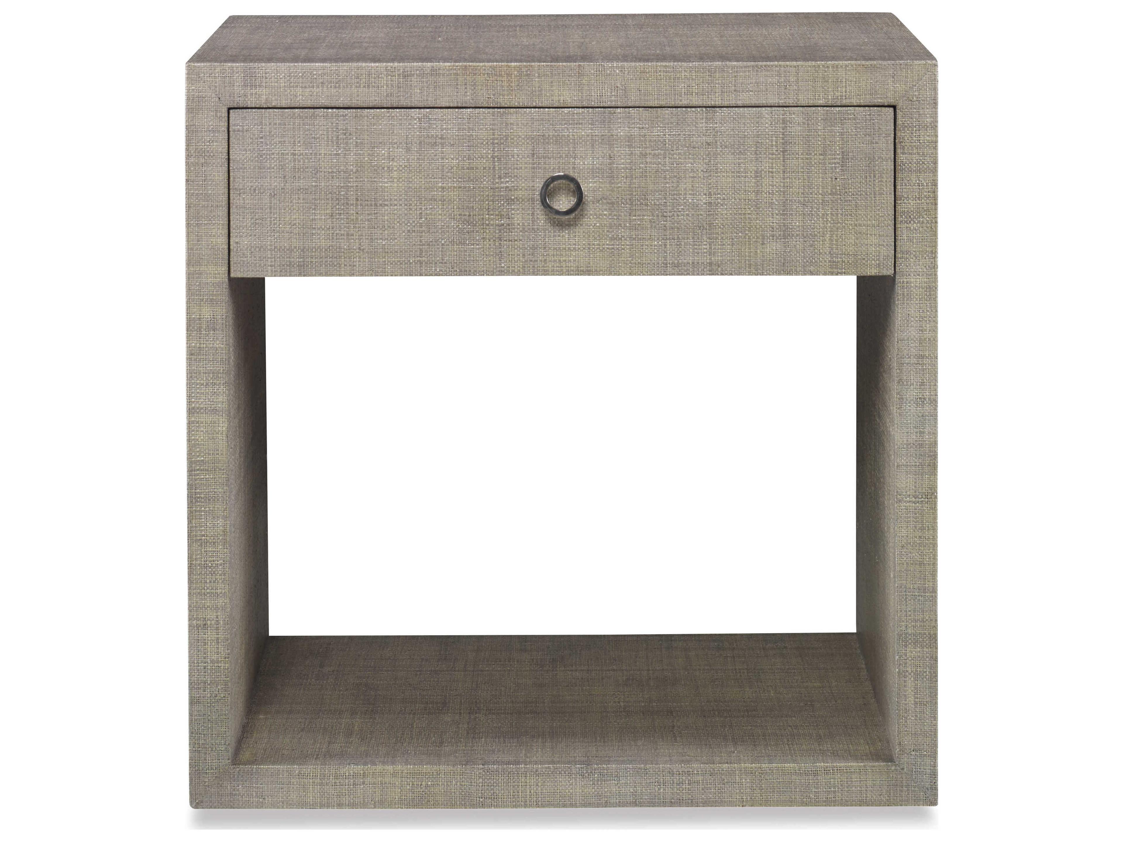 Century Furniture Curate 1-Drawer Gray Mahogany Wood Nightstand