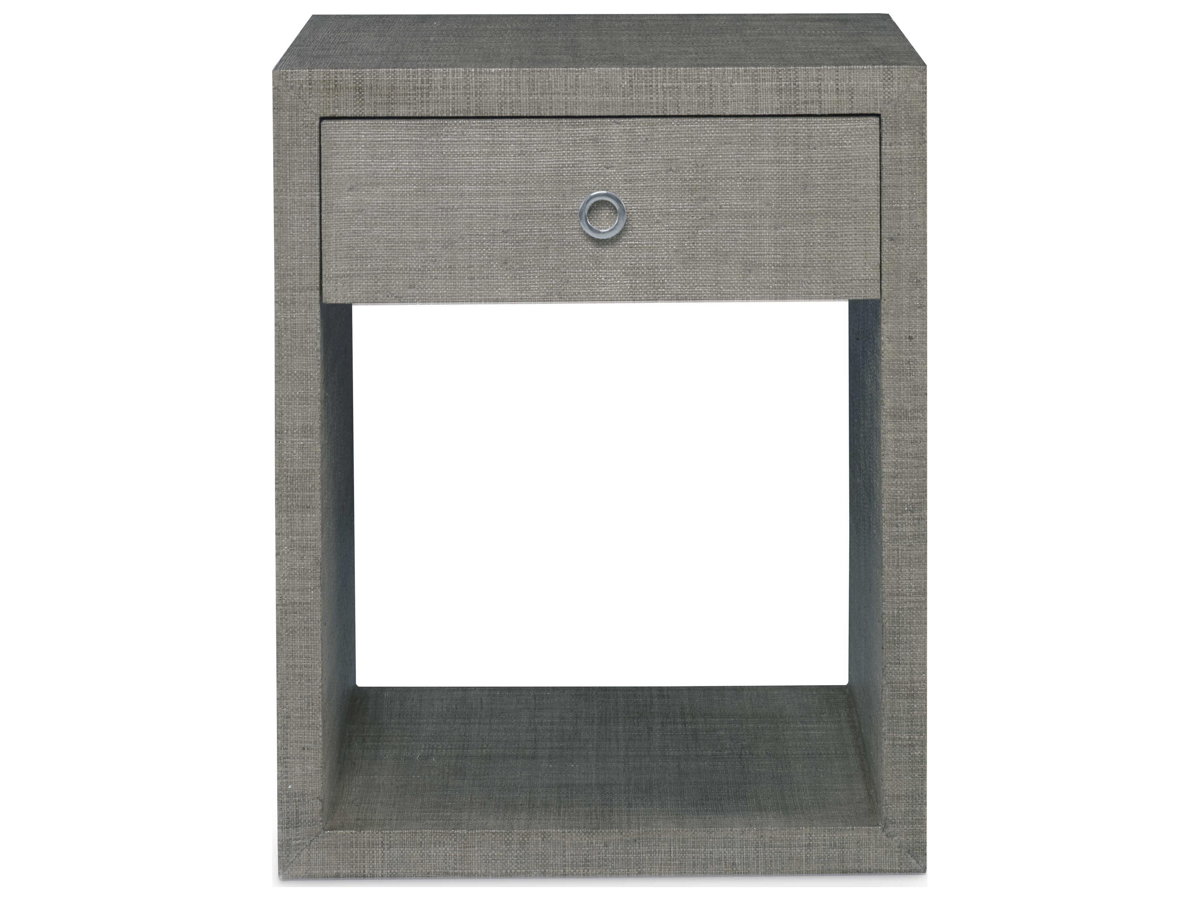 Century Furniture Curate 1-Drawer Gray Mahogany Wood Nightstand