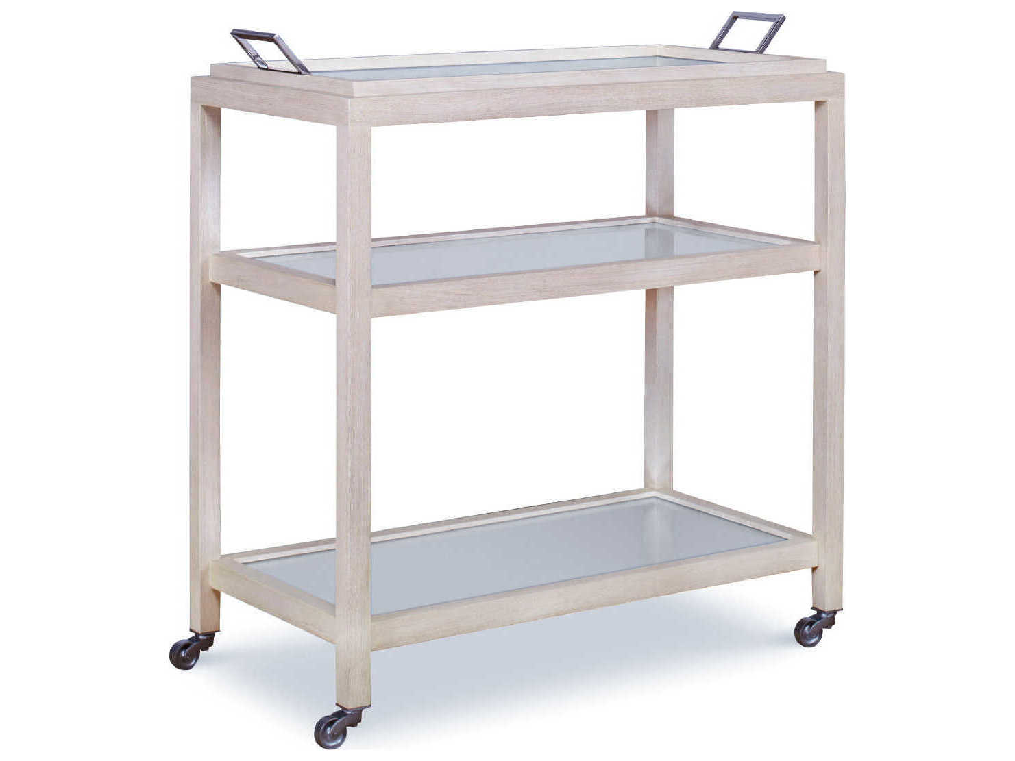 Century Furniture Curate White Coconut Bar Cart