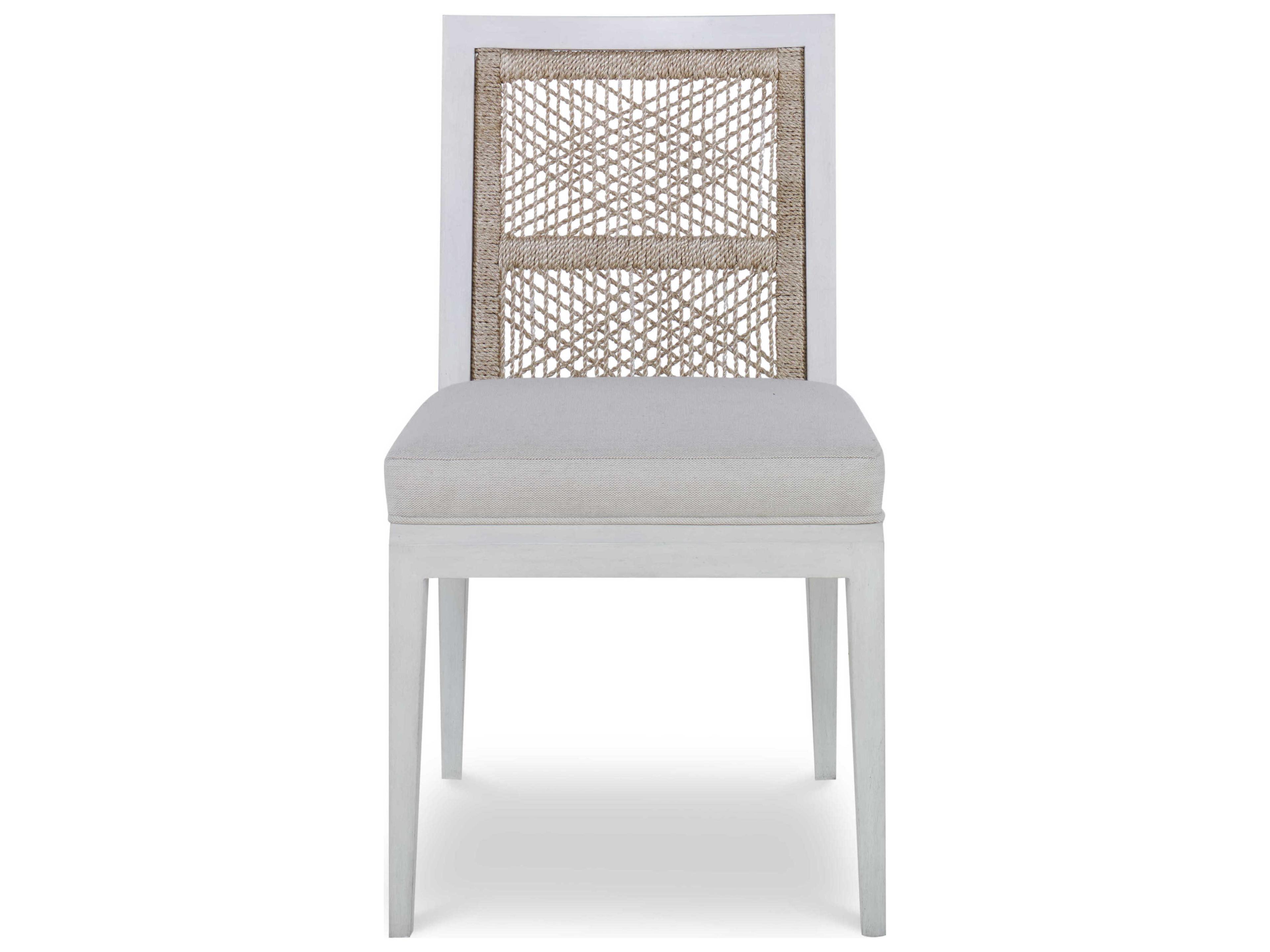 Century Furniture Curate Hardwood White Upholstered Side Dining Chair