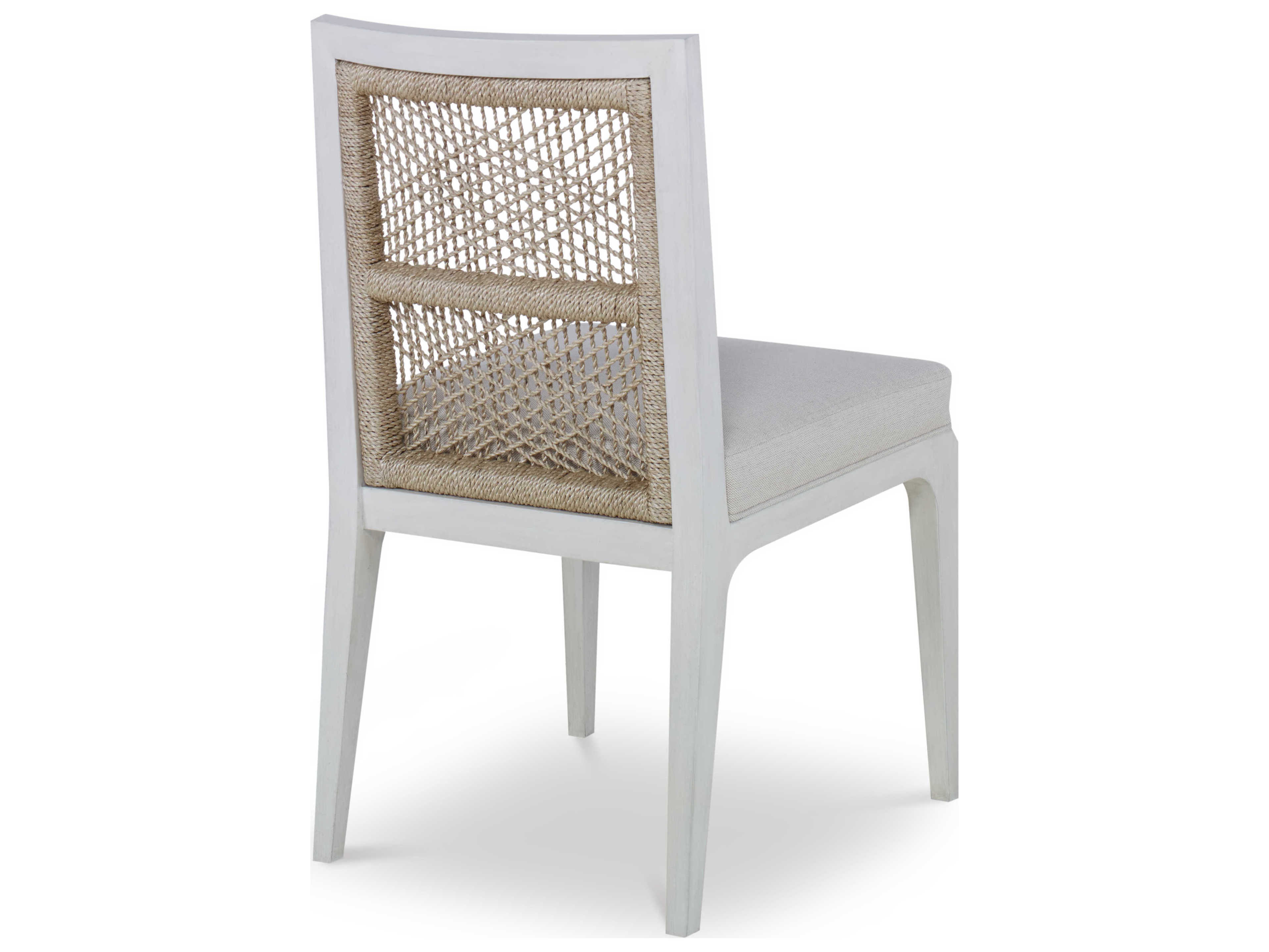 Century Furniture Curate Hardwood White Upholstered Side Dining Chair