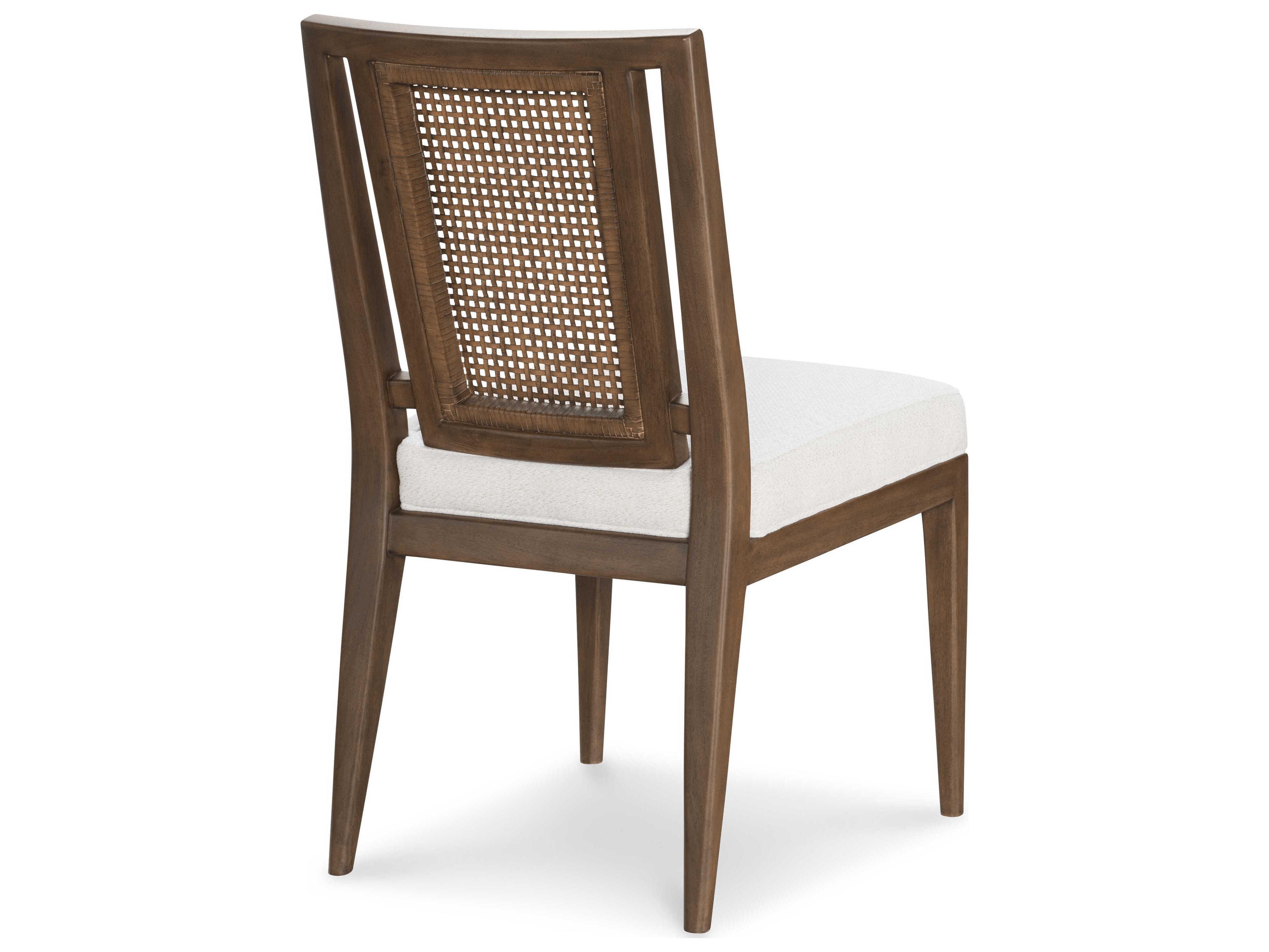 Century Furniture Curate Graham Solid Wood Brown Leather Armless Dining Chair