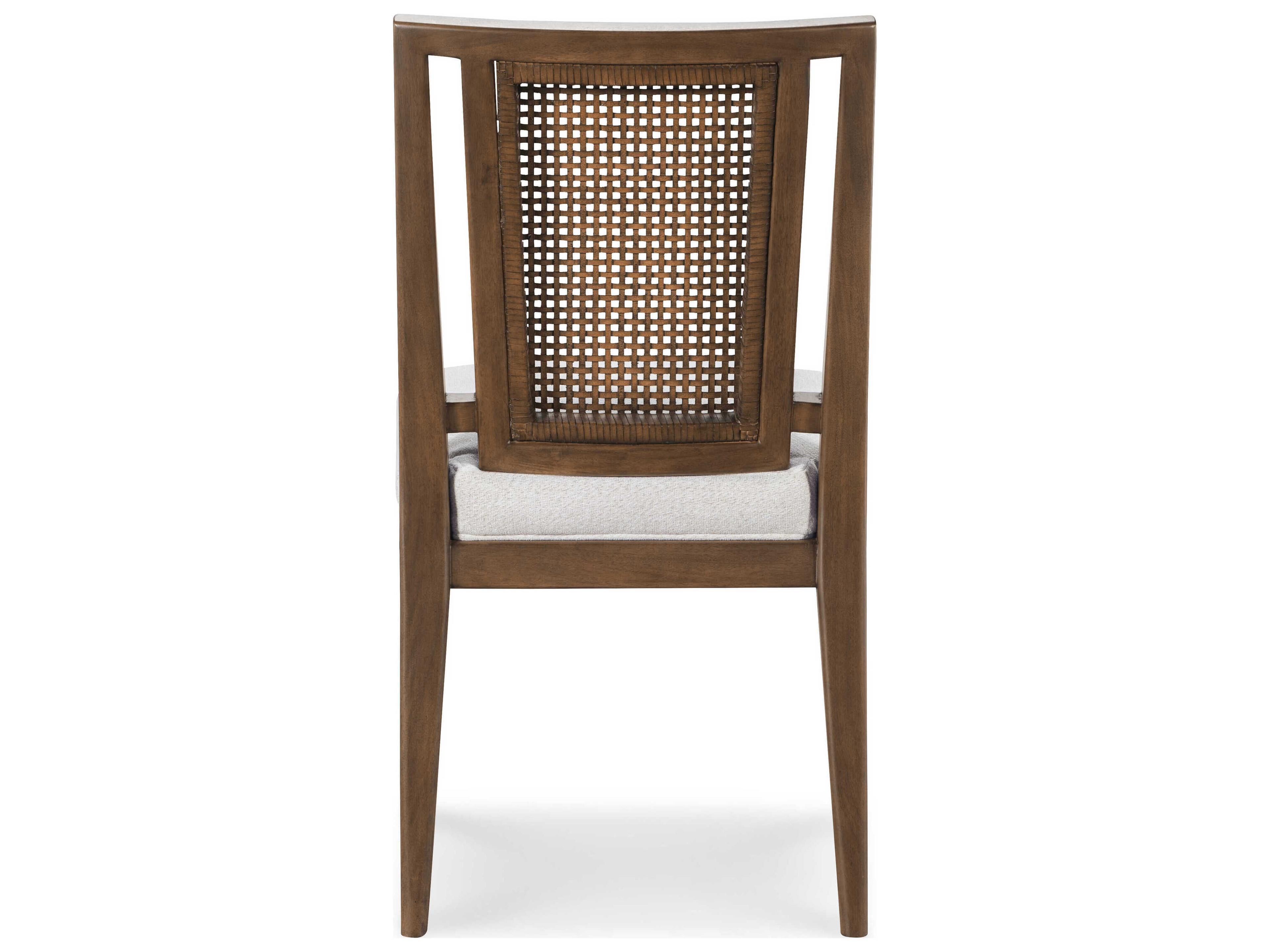 Century Furniture Curate Graham Solid Wood Brown Leather Armless Dining Chair