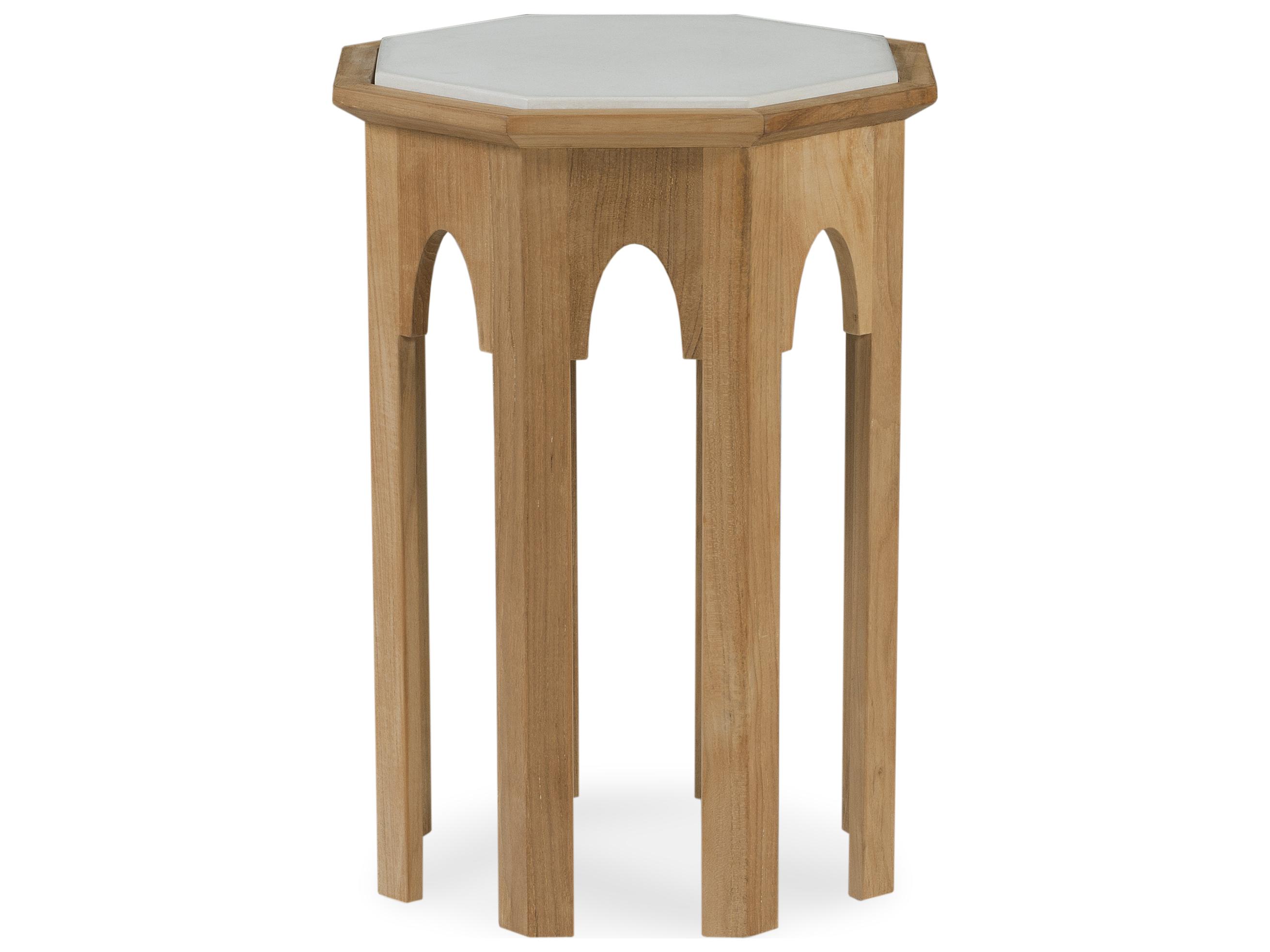 Century Furniture Tangier Octagon Glass Natural End Table