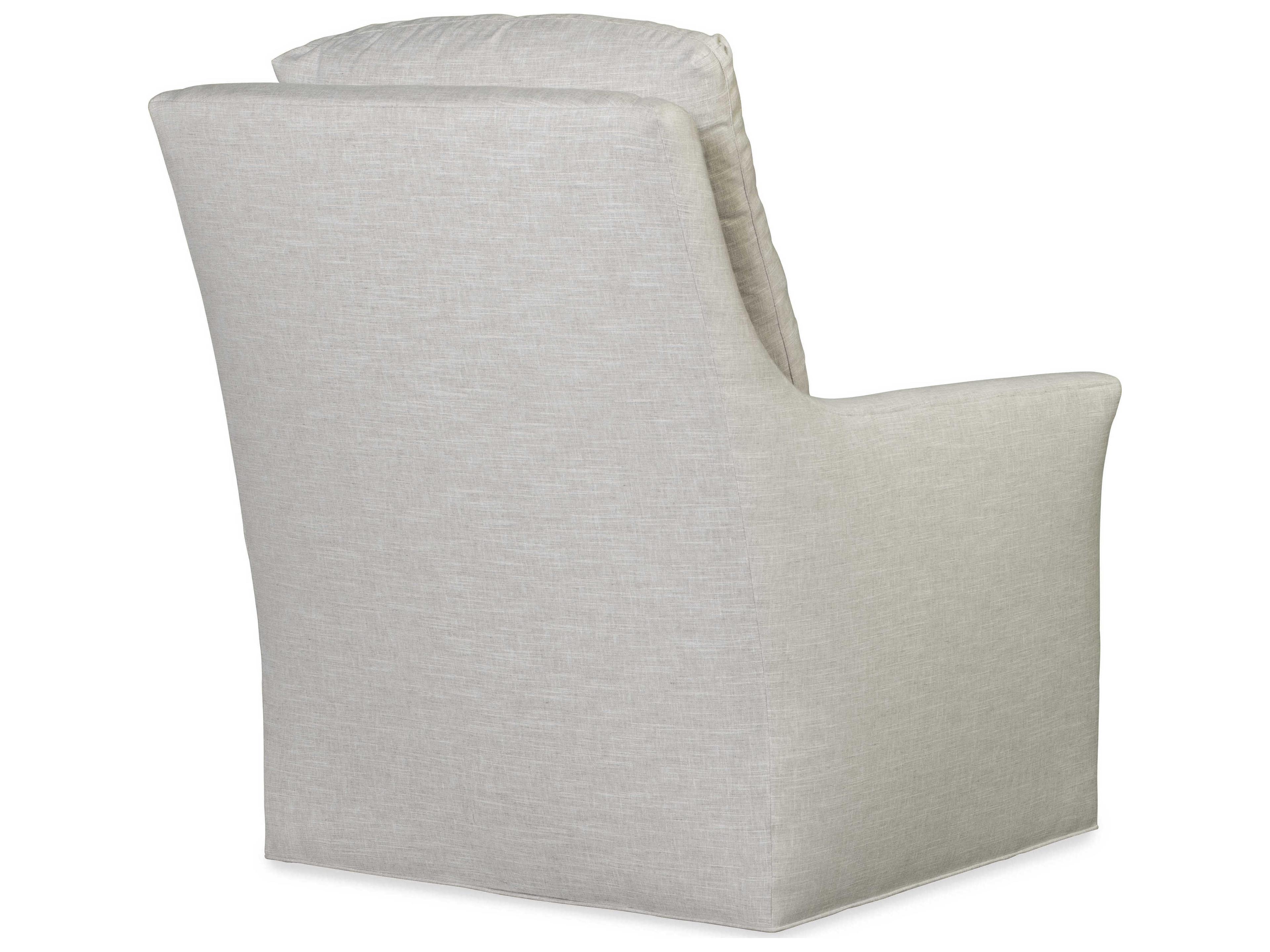 Century Furniture Home Elegance Liam Swivel White Fabric Accent Chair