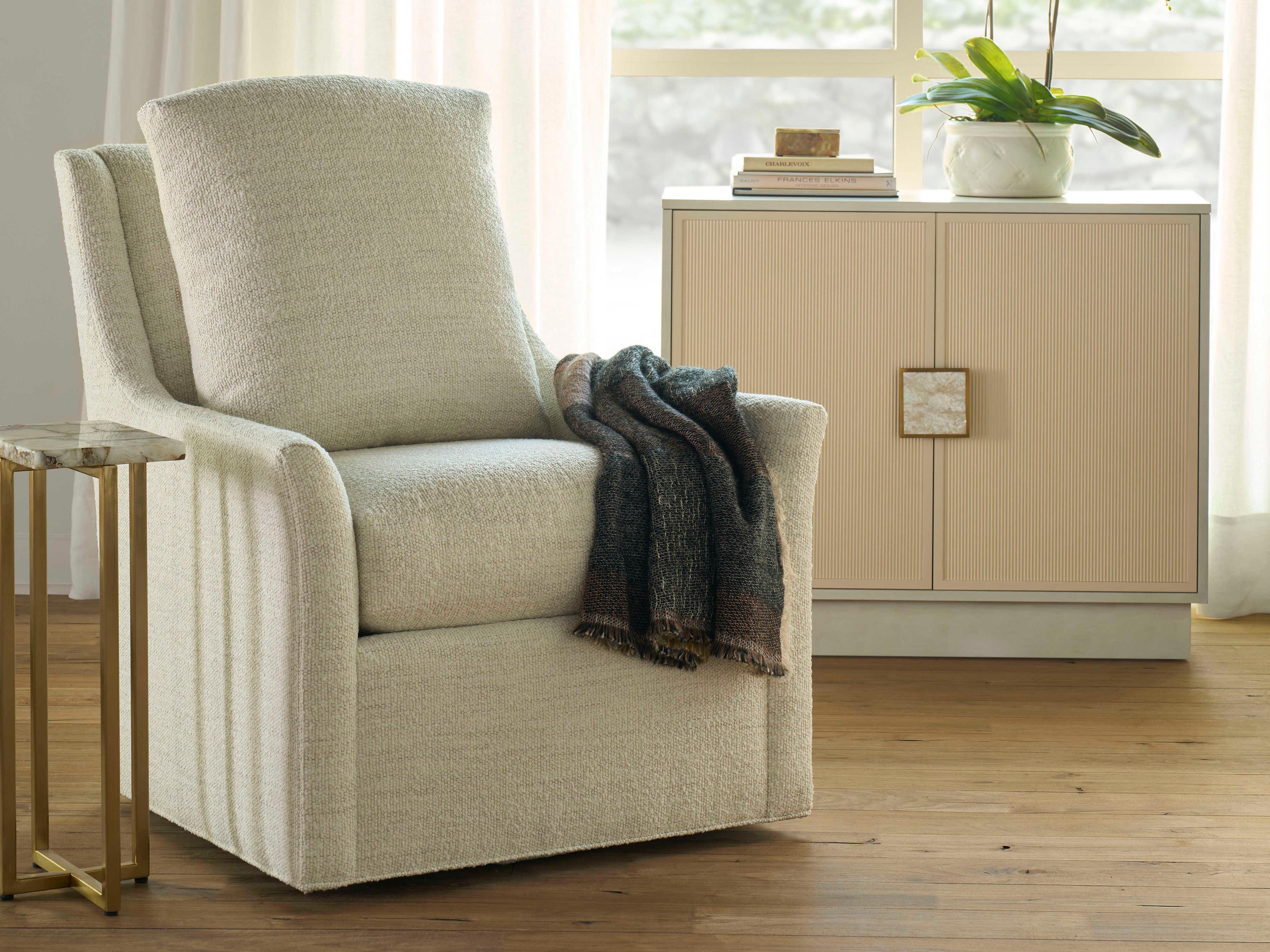 Century Furniture Home Elegance Tori Swivel Gray Accent Chair