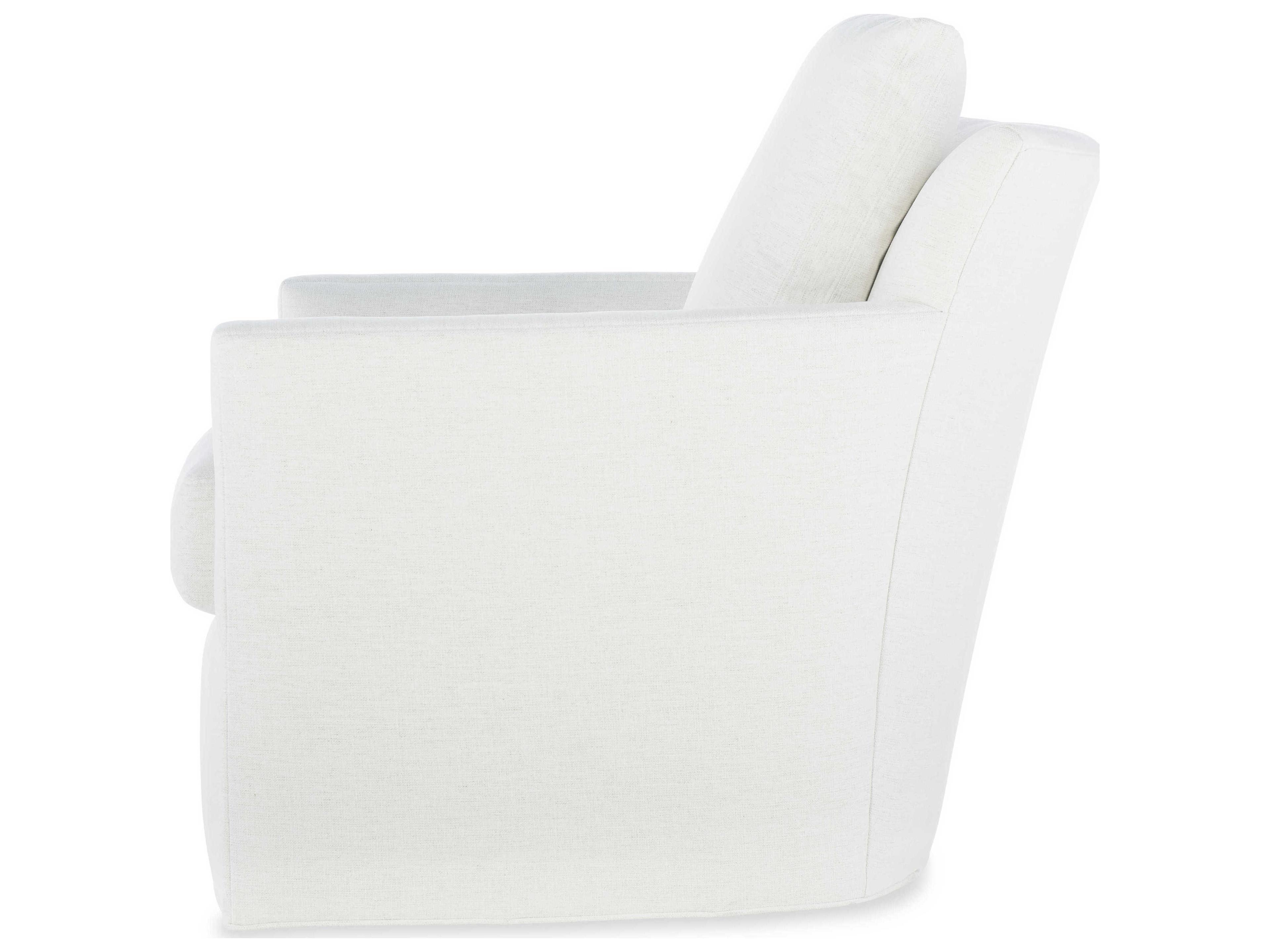 Century Furniture Home Elegance Swivel White Fabric Accent Chair