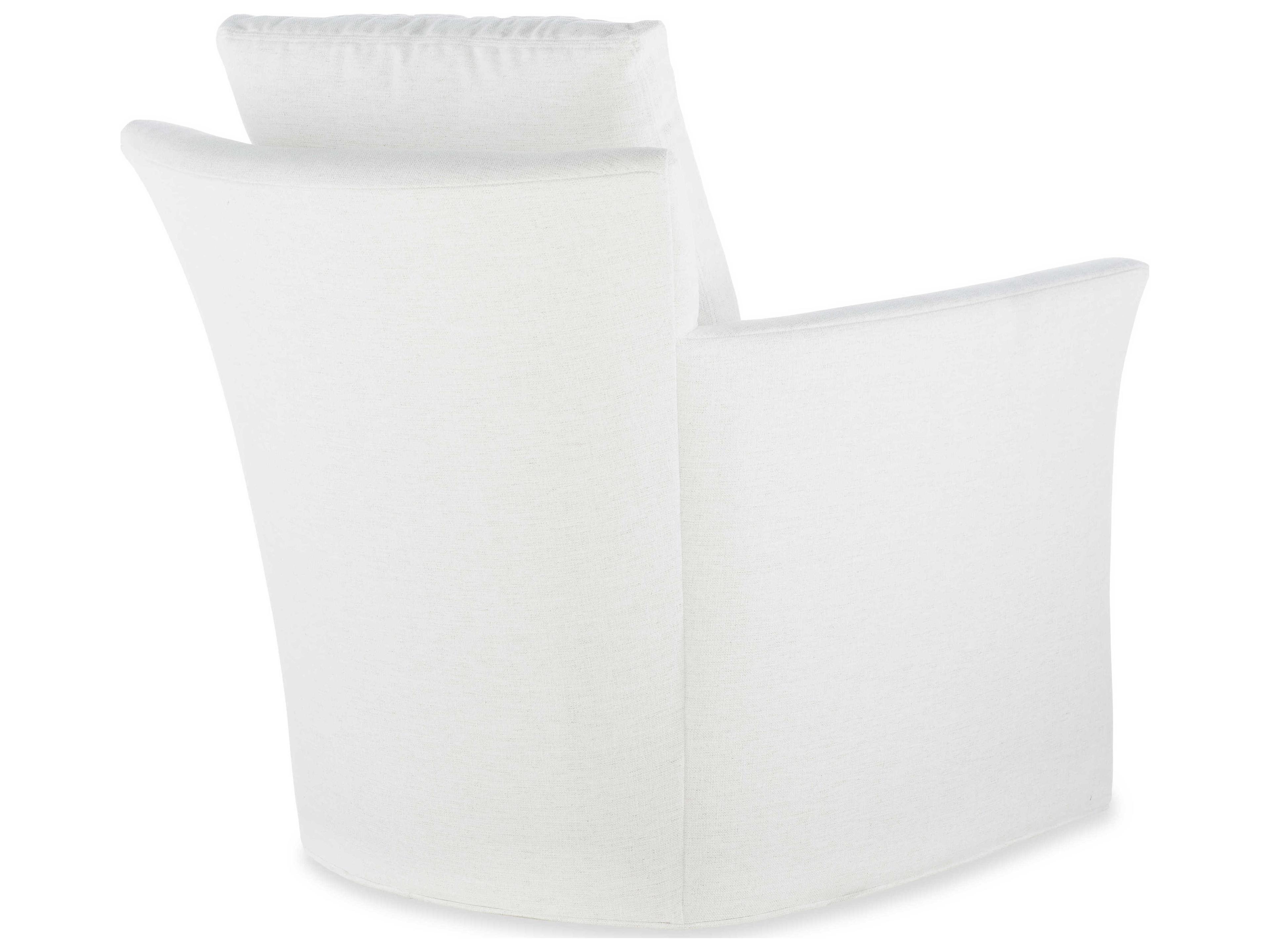 Century Furniture Home Elegance Swivel White Fabric Accent Chair