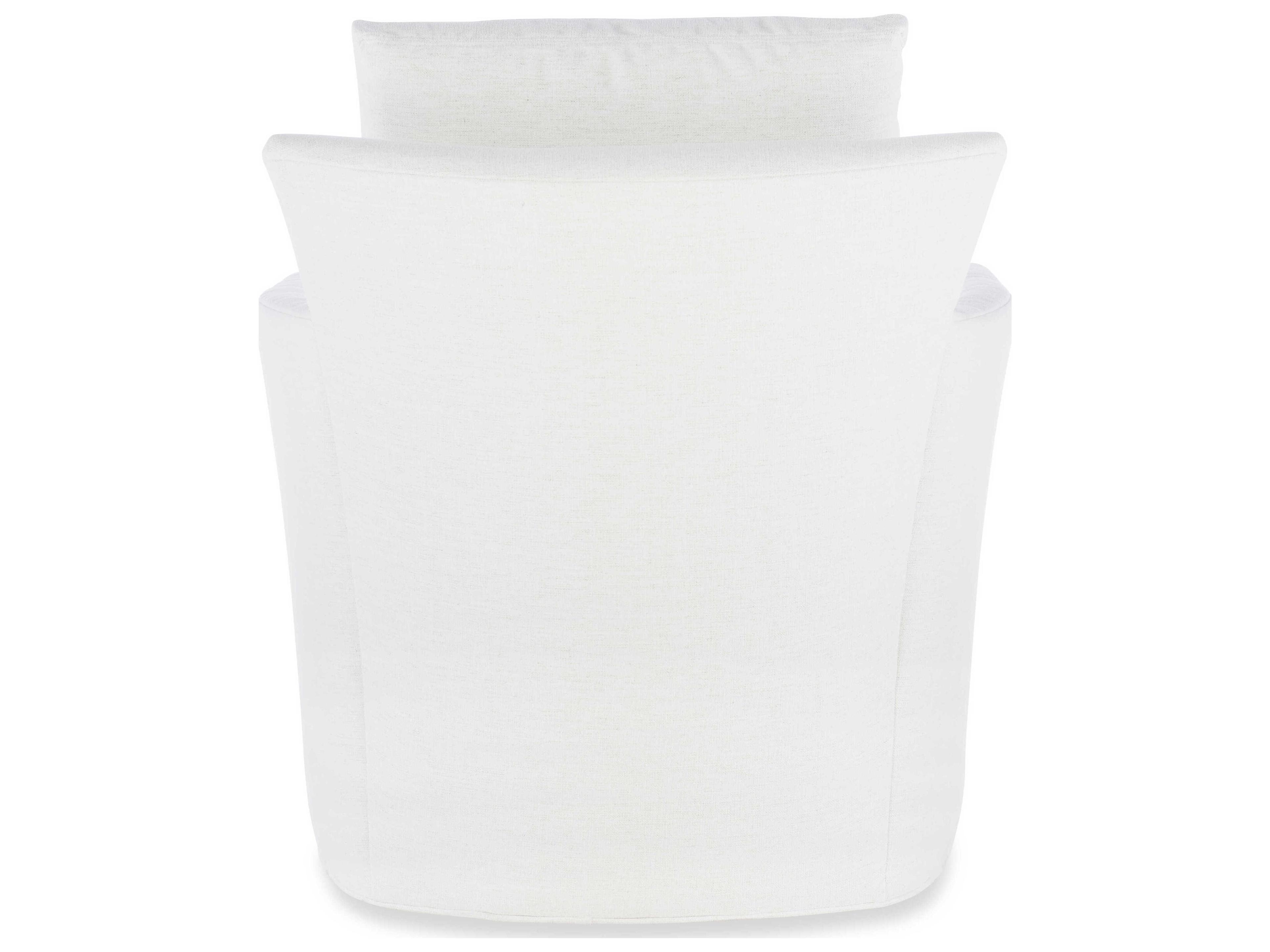 Century Furniture Home Elegance Swivel White Fabric Accent Chair