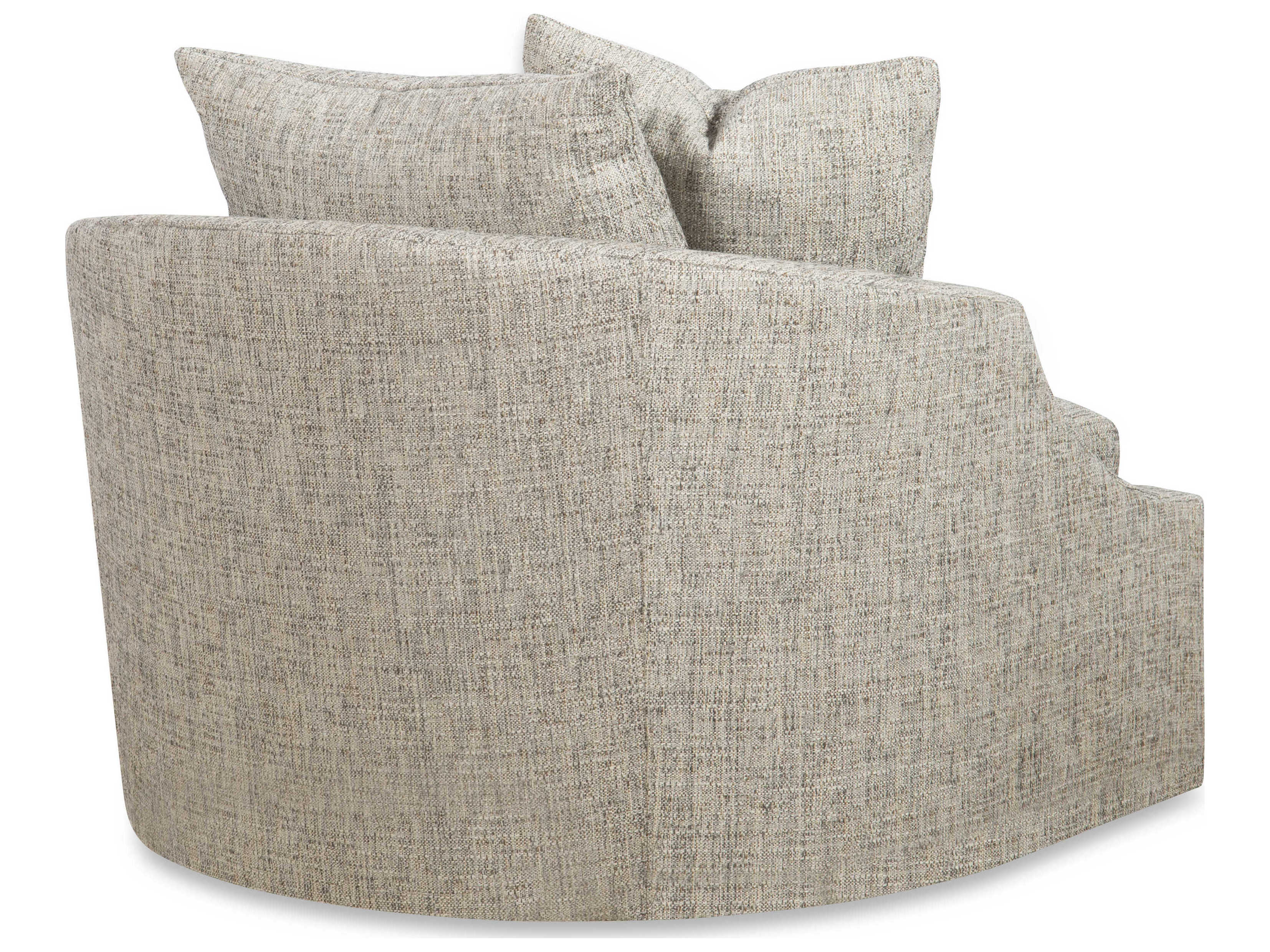 Century Furniture Home Elegance Oliver Swivel Gray Fabric Accent Chair